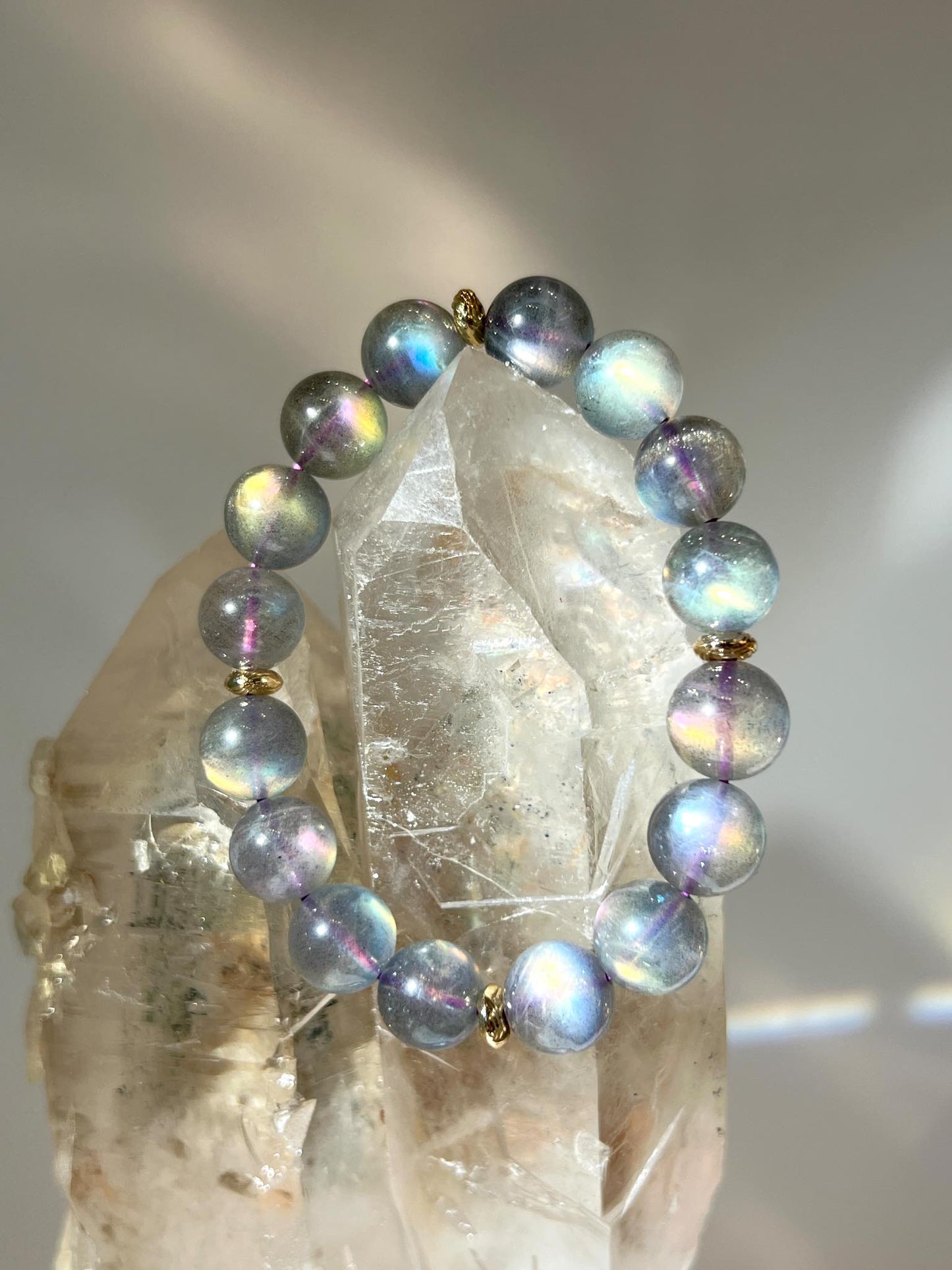 紫拉長 彩拉長 拉長石 Labradorite 拉長石功效 灰月亮 拉長石手鏈 紫拉長水晶