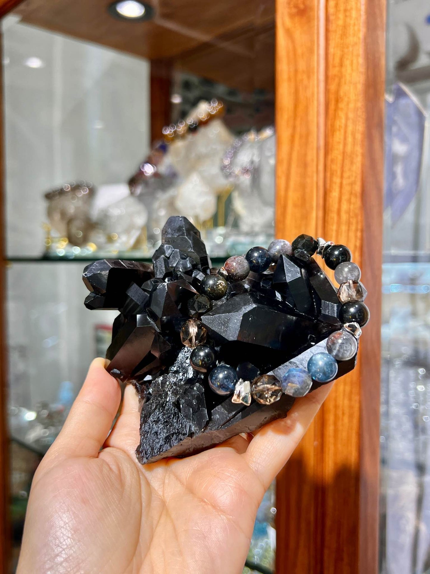 黑晶簇 城堡骨幹 骨幹水晶 茶晶簇 煙晶簇 黑水晶 黑色水晶 水晶原石 黑水晶簇 香港水晶店