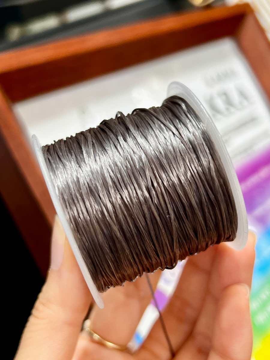 黑銀鈦, 黑髮晶, 白晶, 彈力線