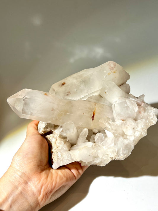 白晶簇 水晶原石 白水晶