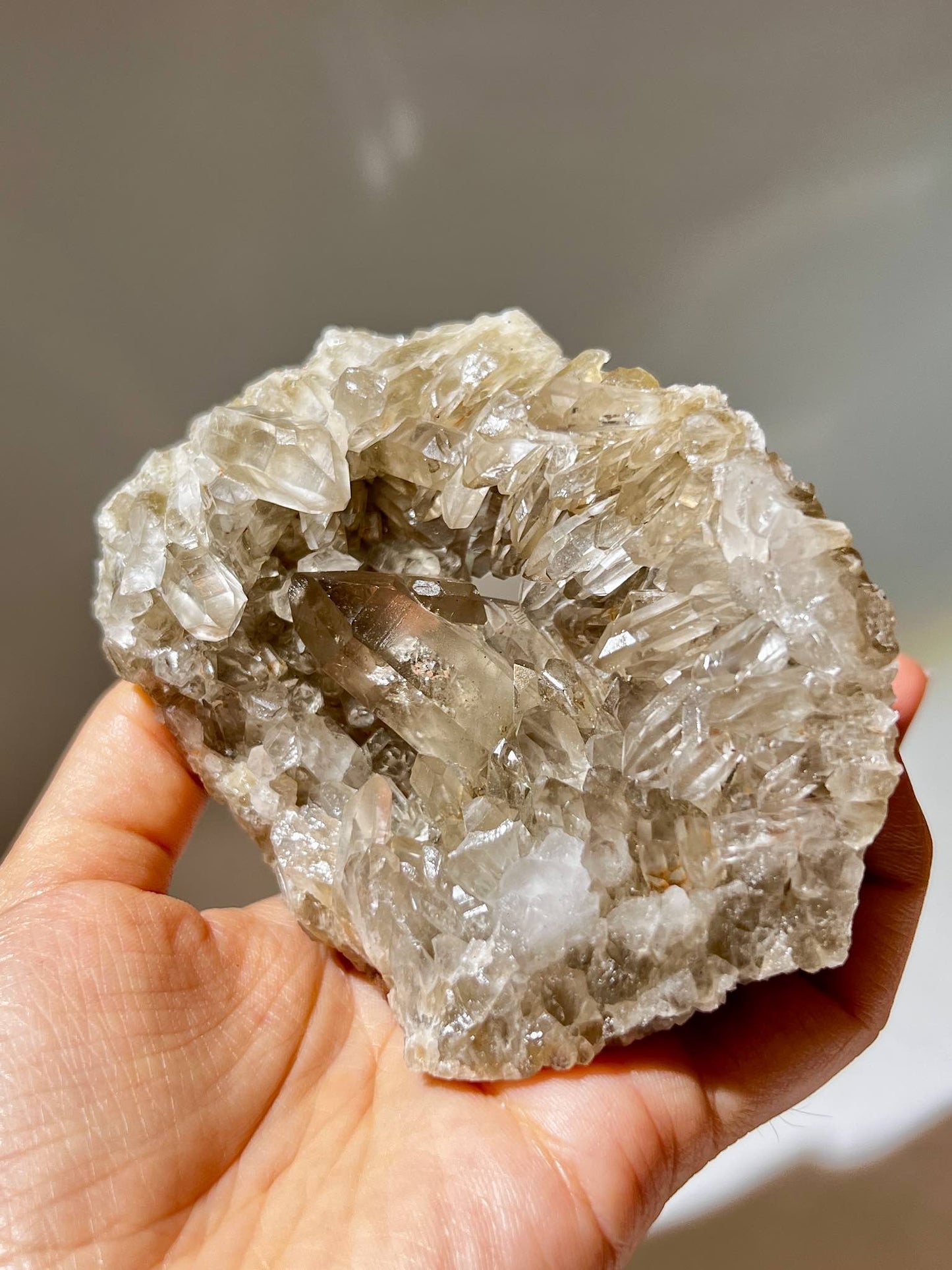 煙晶簇 茶晶簇 白水晶 香港水晶店 香港水晶 茶晶 煙晶 水晶原石