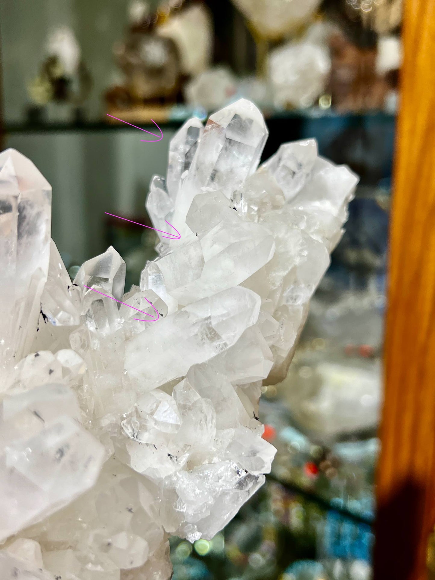 時光隧道水晶 哥倫比亞水晶 白晶簇 淨化 晶柱