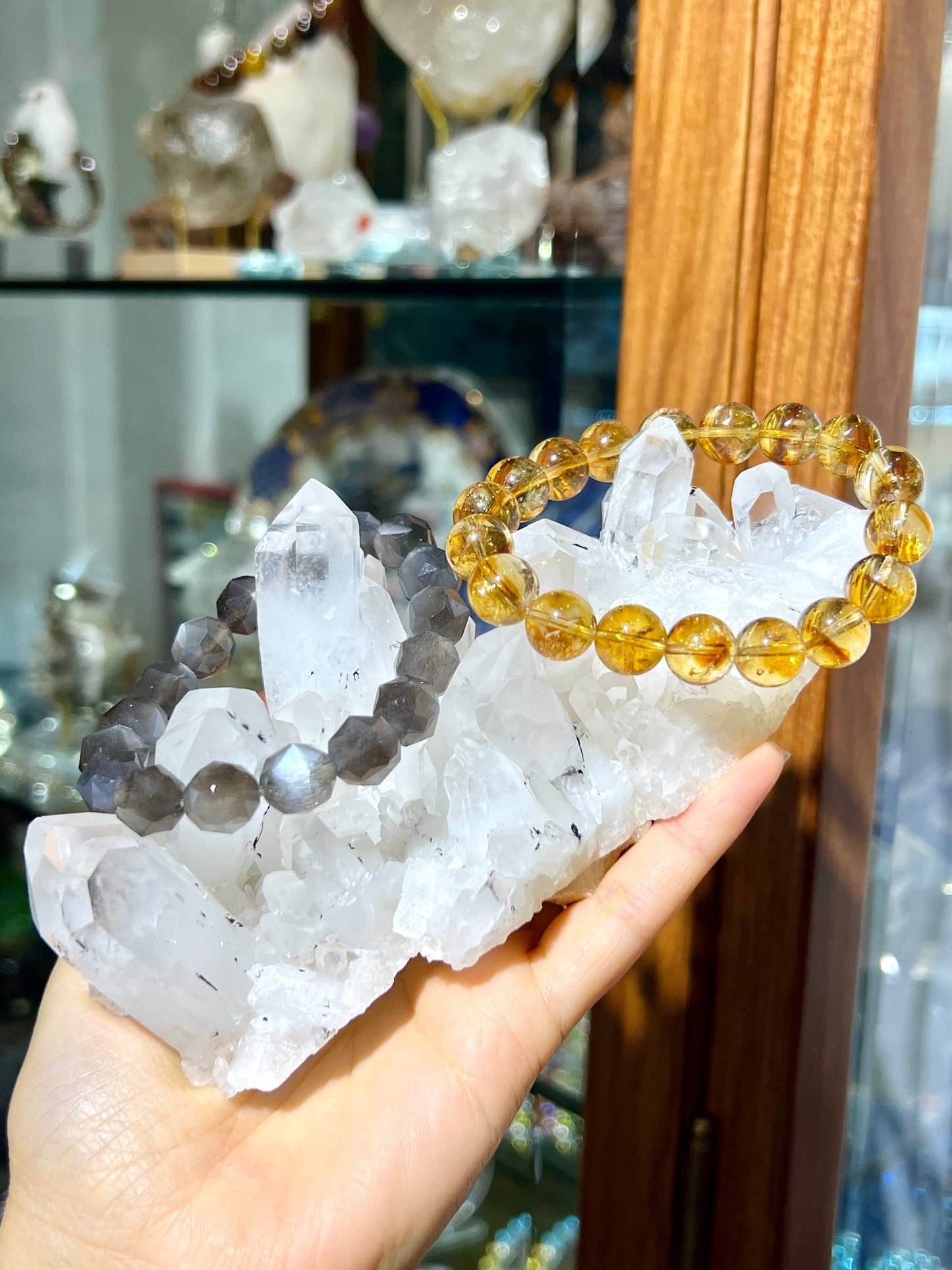 時光隧道水晶 哥倫比亞水晶 白晶簇 幽靈水晶