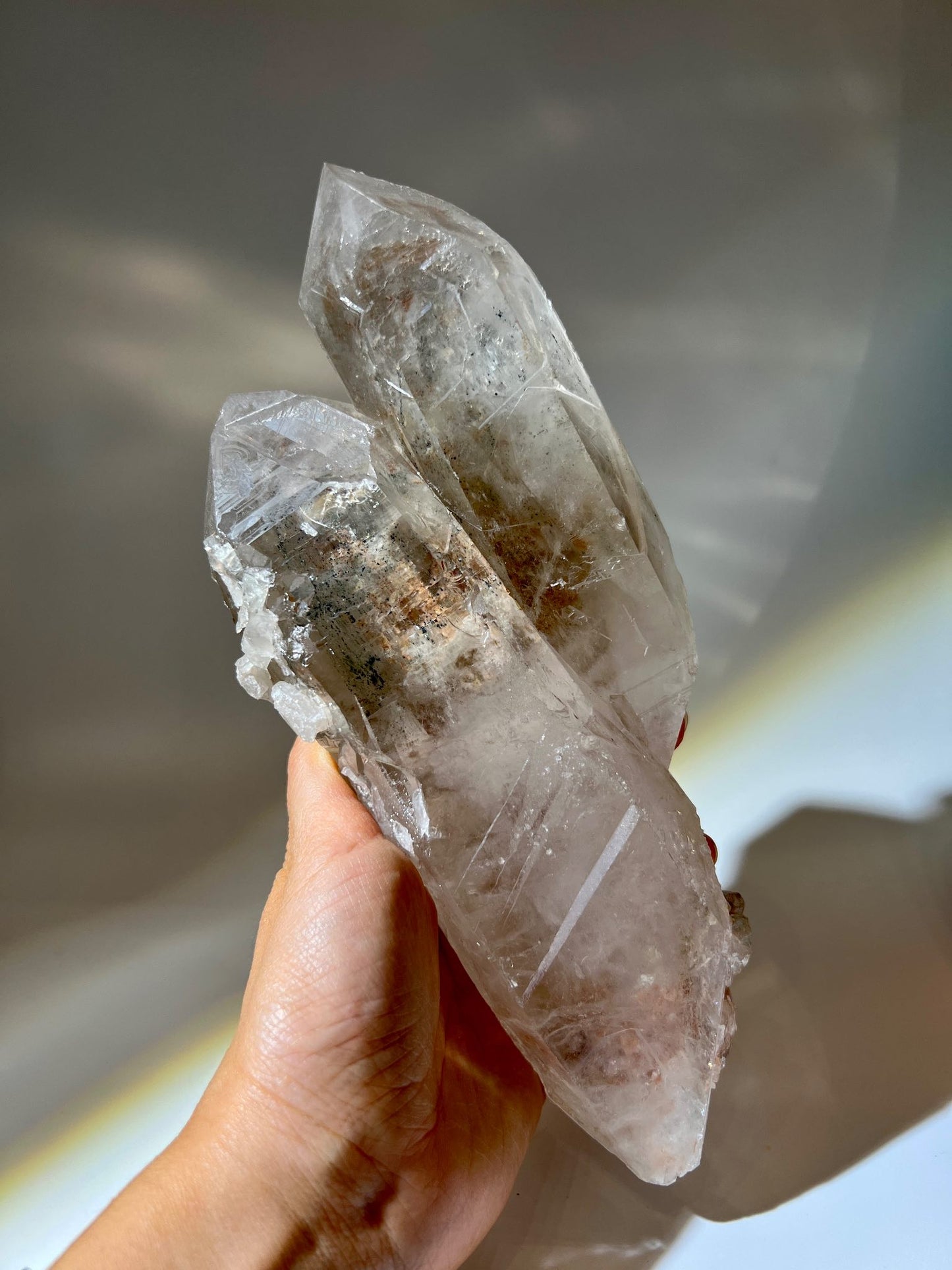 綠幽靈水晶 幽靈水晶 綠幽靈 白晶柱 晶柱 白水晶 水晶柱 天然晶柱 晶簇 天然白晶柱 晶柱功效 淨化