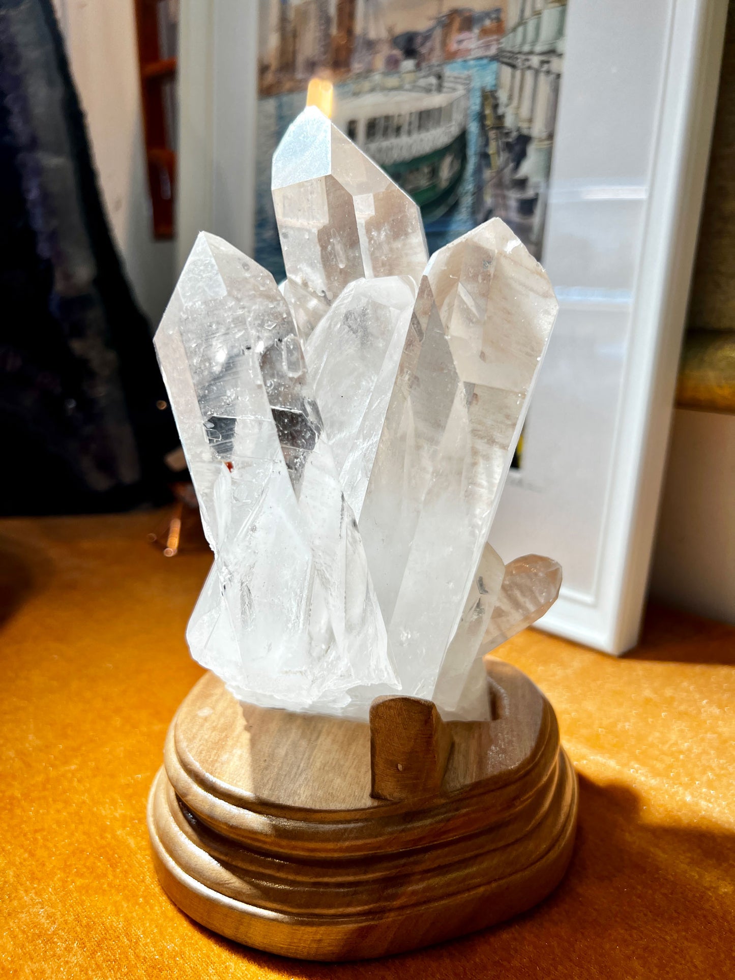 粉紅礦物白水晶