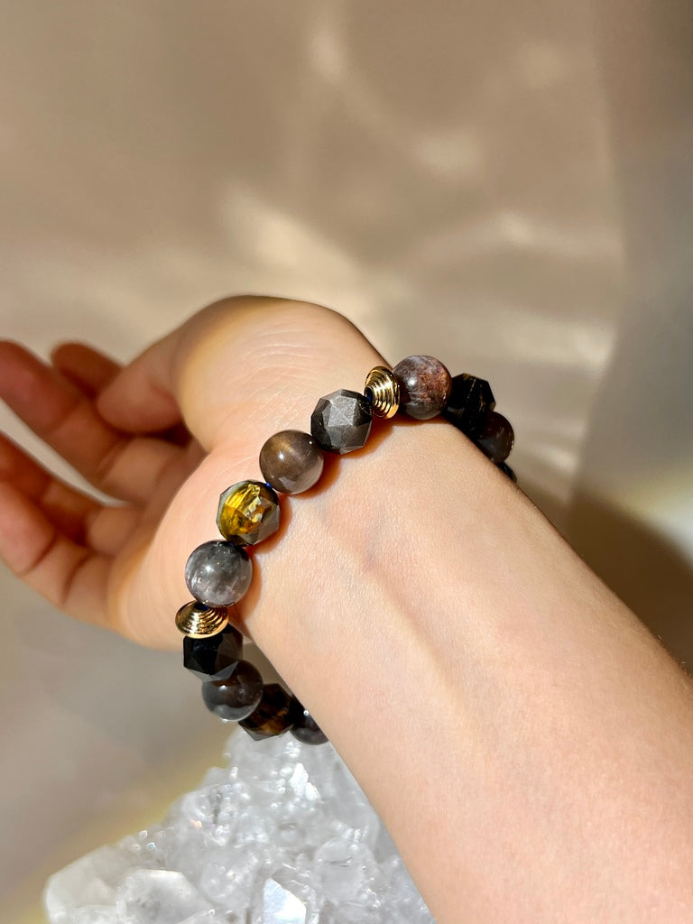 彼得石金曜石手串