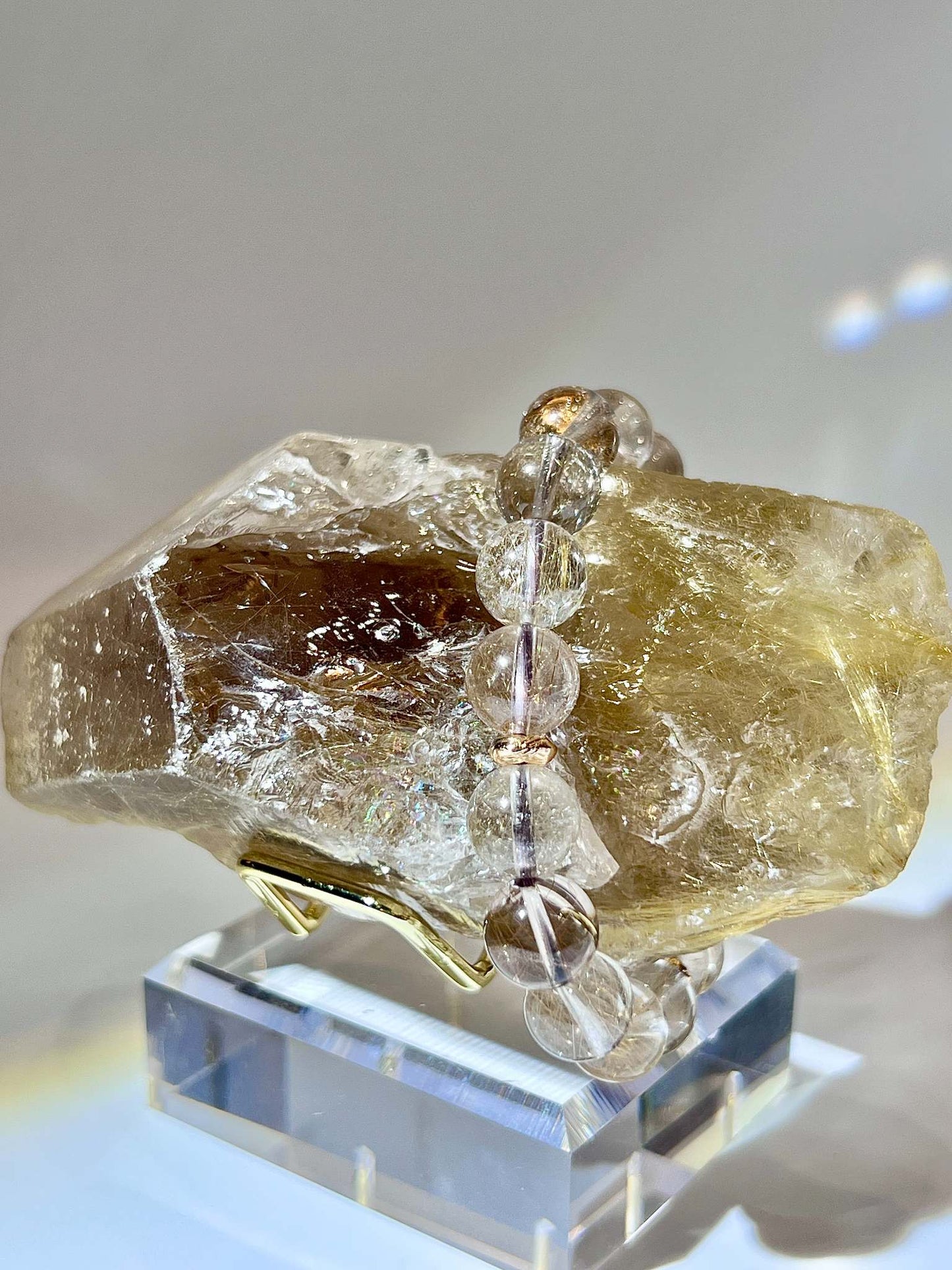 高品質金髮晶原石孤品全貌展示 Namu Crystal 專屬拍攝