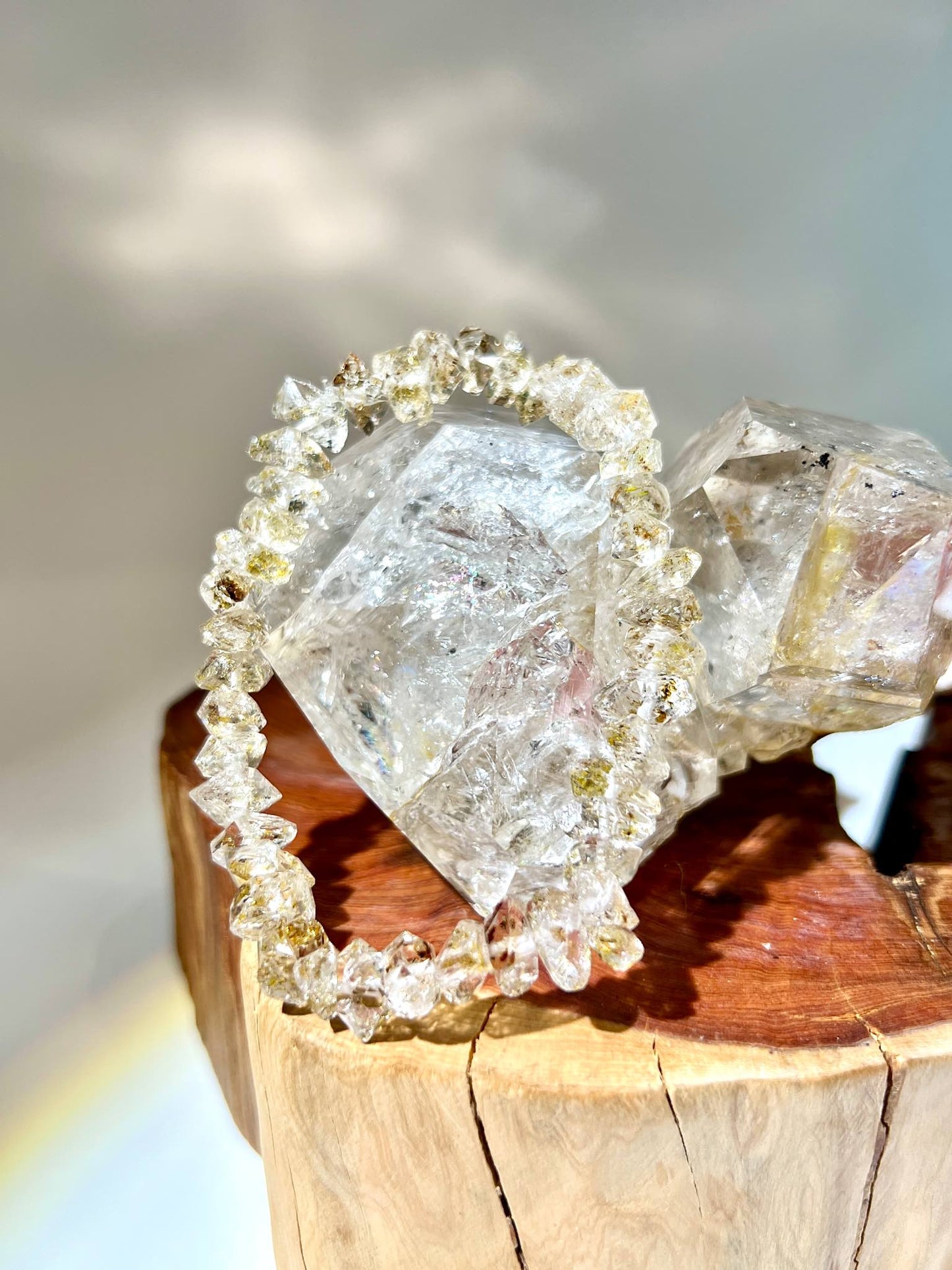 巴基斯坦閃靈鑽 油膽閃靈鑽 Herkimer diamond perkier diamond 閃靈鑽 閃靈鑽手鏈 香港閃靈鑽 南無水晶 namucrystal