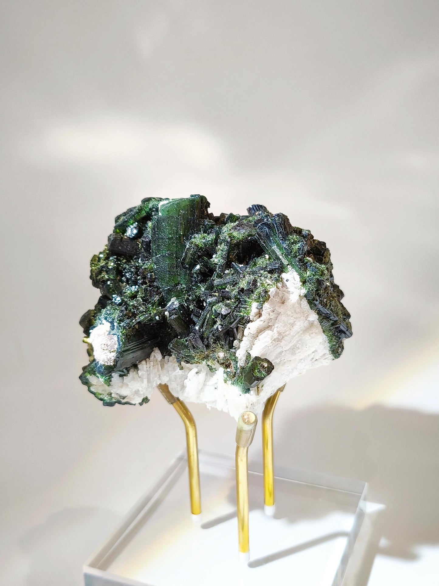 碧璽原礦 綠碧璽 碧璽水晶 綠色碧璽 礦標