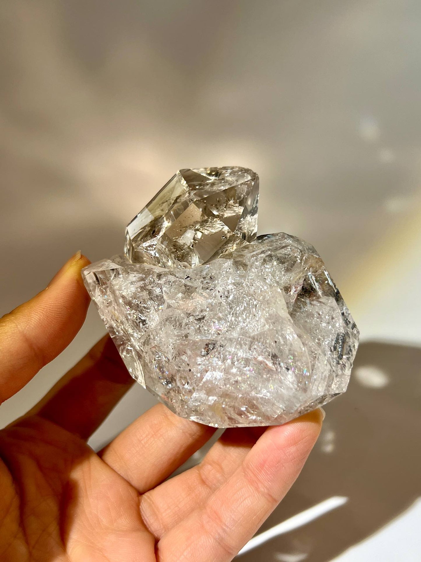 美國閃靈鑽 赫基蒙閃靈鑽 閃靈鑽 閃靈鑽功效 香港閃靈鑽 herkimerdiamond 水晶原石 雙尖水晶 herkimer diamond 白水晶