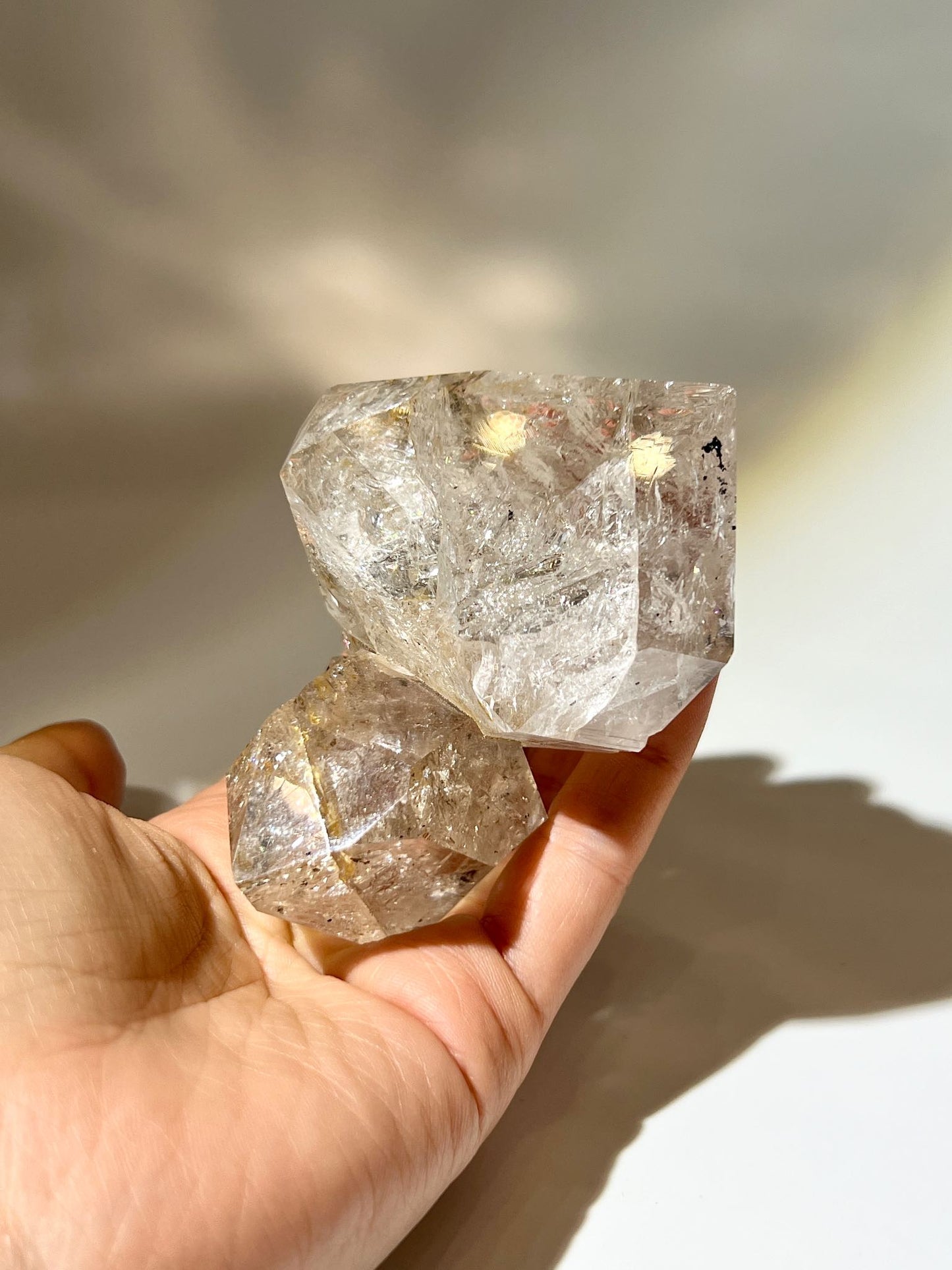 golden healer 美國閃靈鑽 赫基蒙閃靈鑽 閃靈鑽 閃靈鑽功效 香港閃靈 herkimerdiamond 水晶原石 雙尖水晶 美國閃靈鑽 閃靈鑽購買