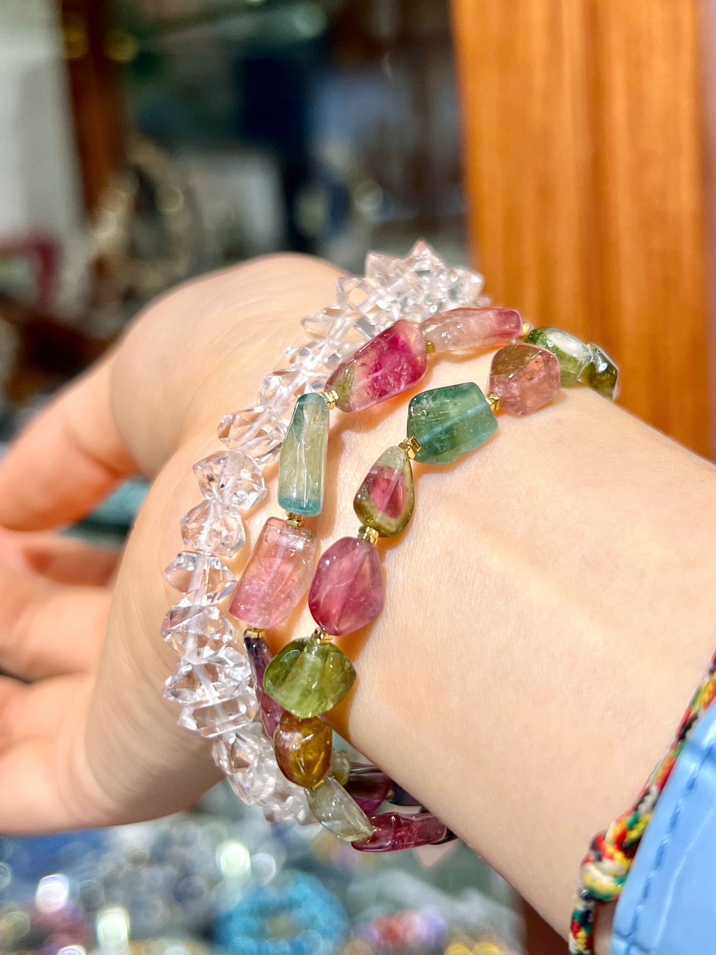 西瓜碧璽 藍碧璽 碧璽 香港碧璽 香港水晶店 香港水晶 碧璽手串 藍碧璽手鏈