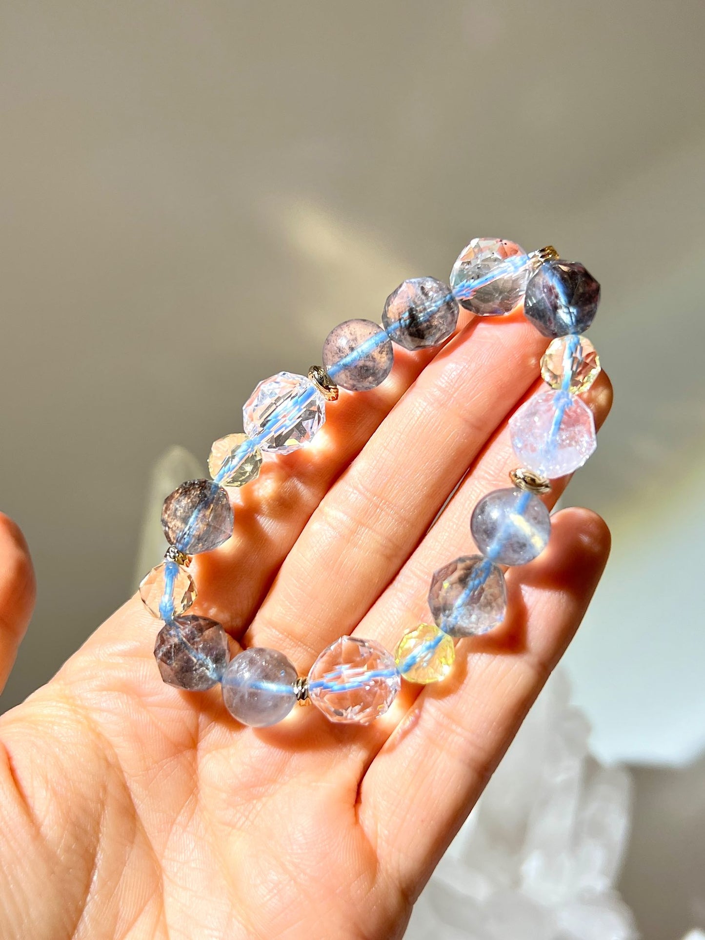南無水晶定制 南無水晶 namucrystal 魔鬼海藍寶 海藍寶 黃晶 天然黃晶 白水晶 阿賽石 星切水晶 白晶 定制手鏈 custom bracelet