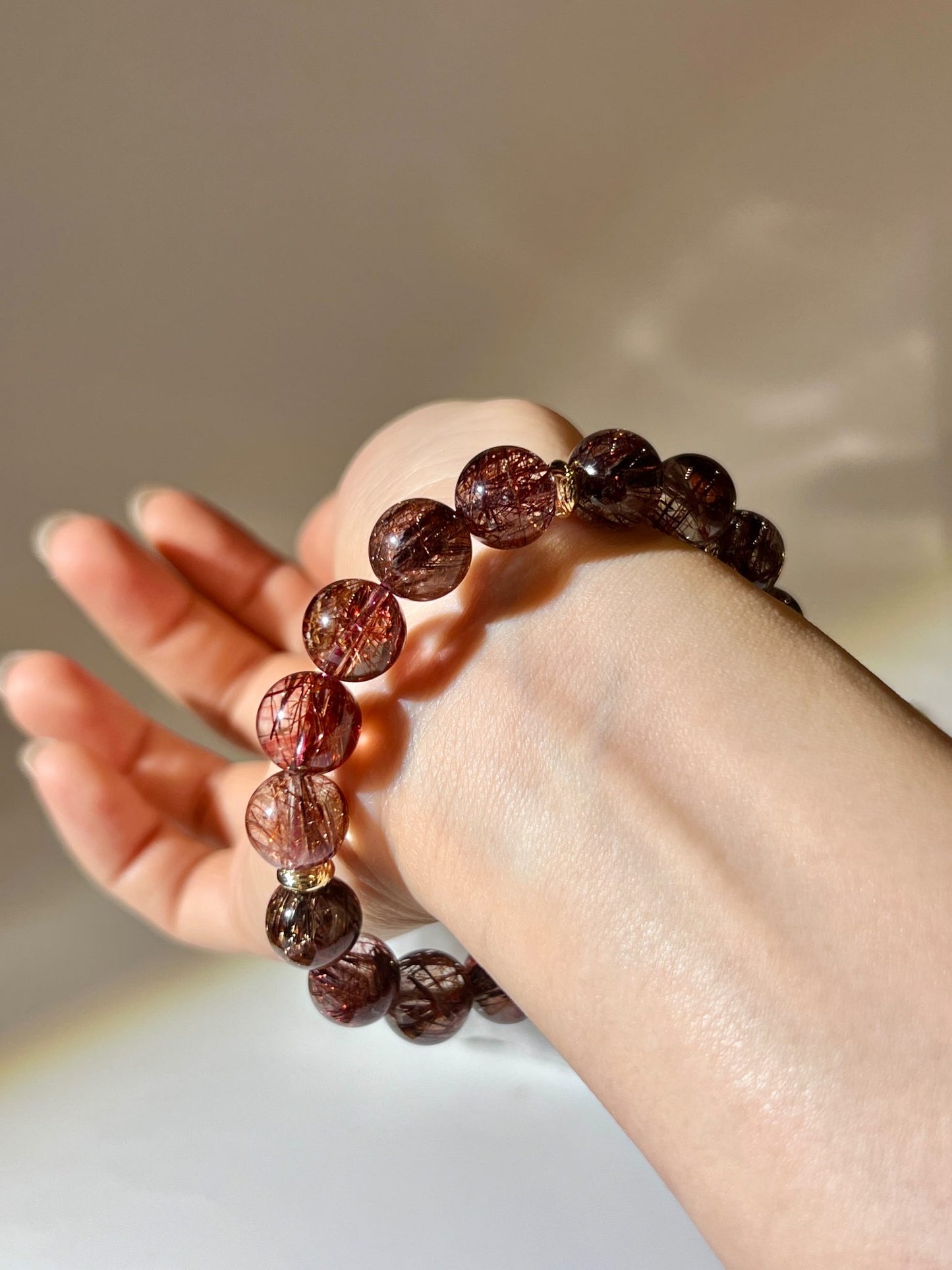 紅髮晶 紅髮晶手鏈 red rutilated quartz properties