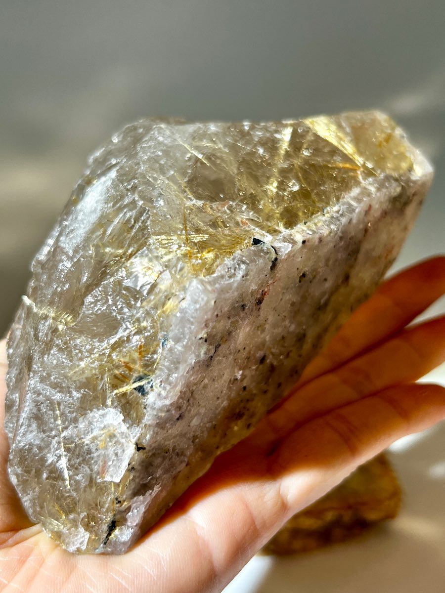 金髮晶原石 鈦晶 原礦石 鈦晶原石