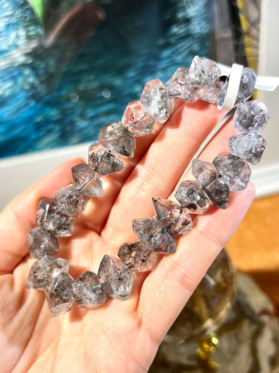 閃靈鑽不規則手鏈(中款, 多礦)