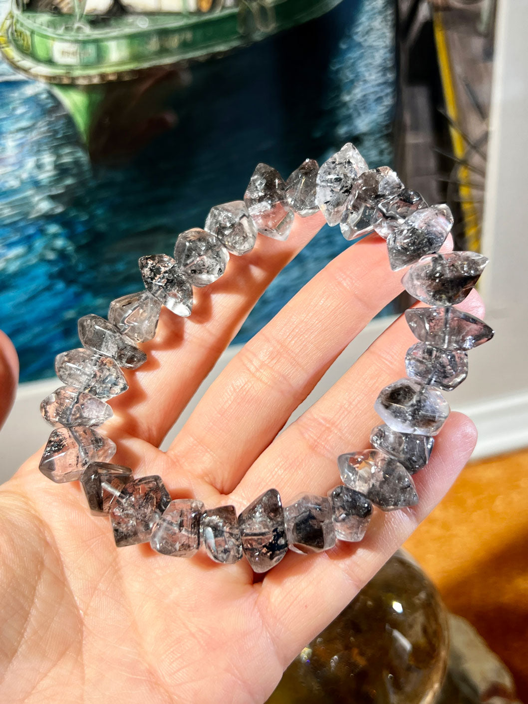 閃靈鑽不規則手鏈(溏心)