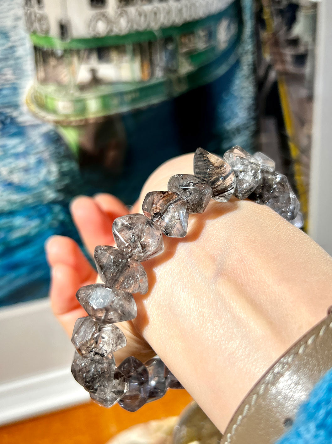 閃靈鑽不規則手鏈佩戴效果