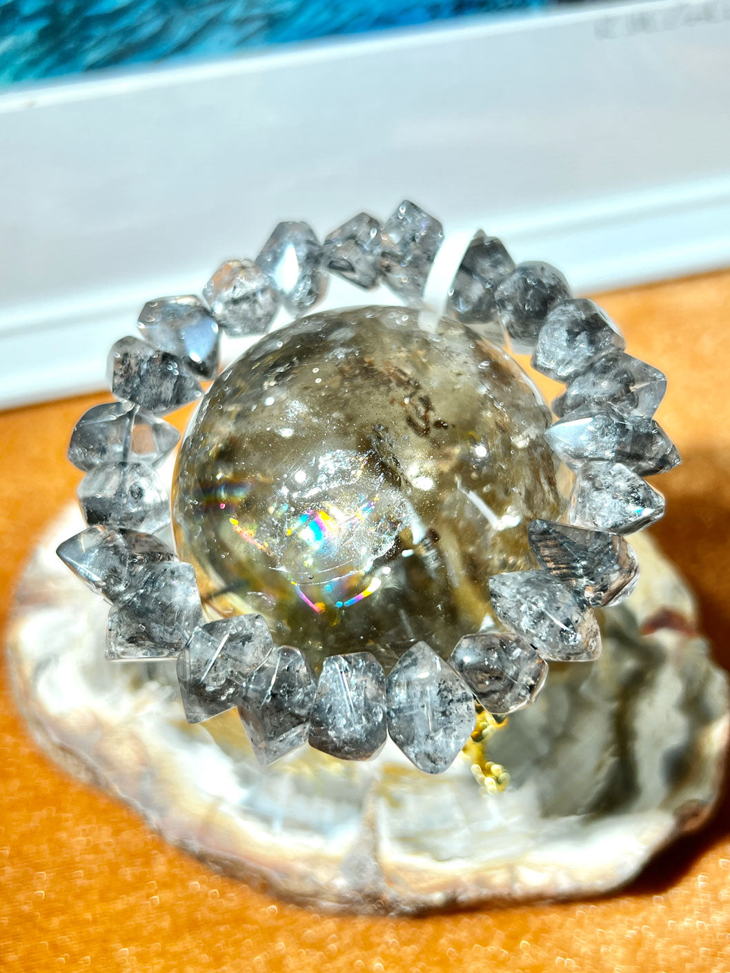 多礦閃靈鑽不規則手鏈