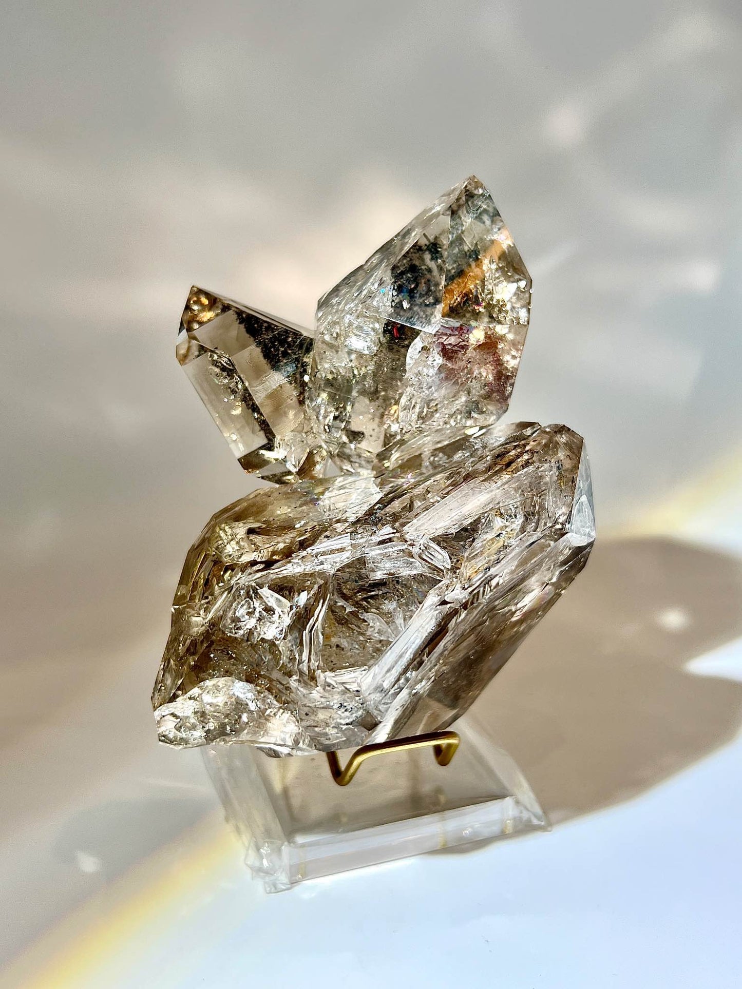 骸骨閃靈鑽 骸骨水晶 skeletal Herkimer diamond 美國閃靈鑽 赫基蒙閃靈鑽 閃靈鑽 香港閃靈鑽 白水晶 白晶 水晶 天然水晶 南無水晶 namucrystal 資料庫水晶