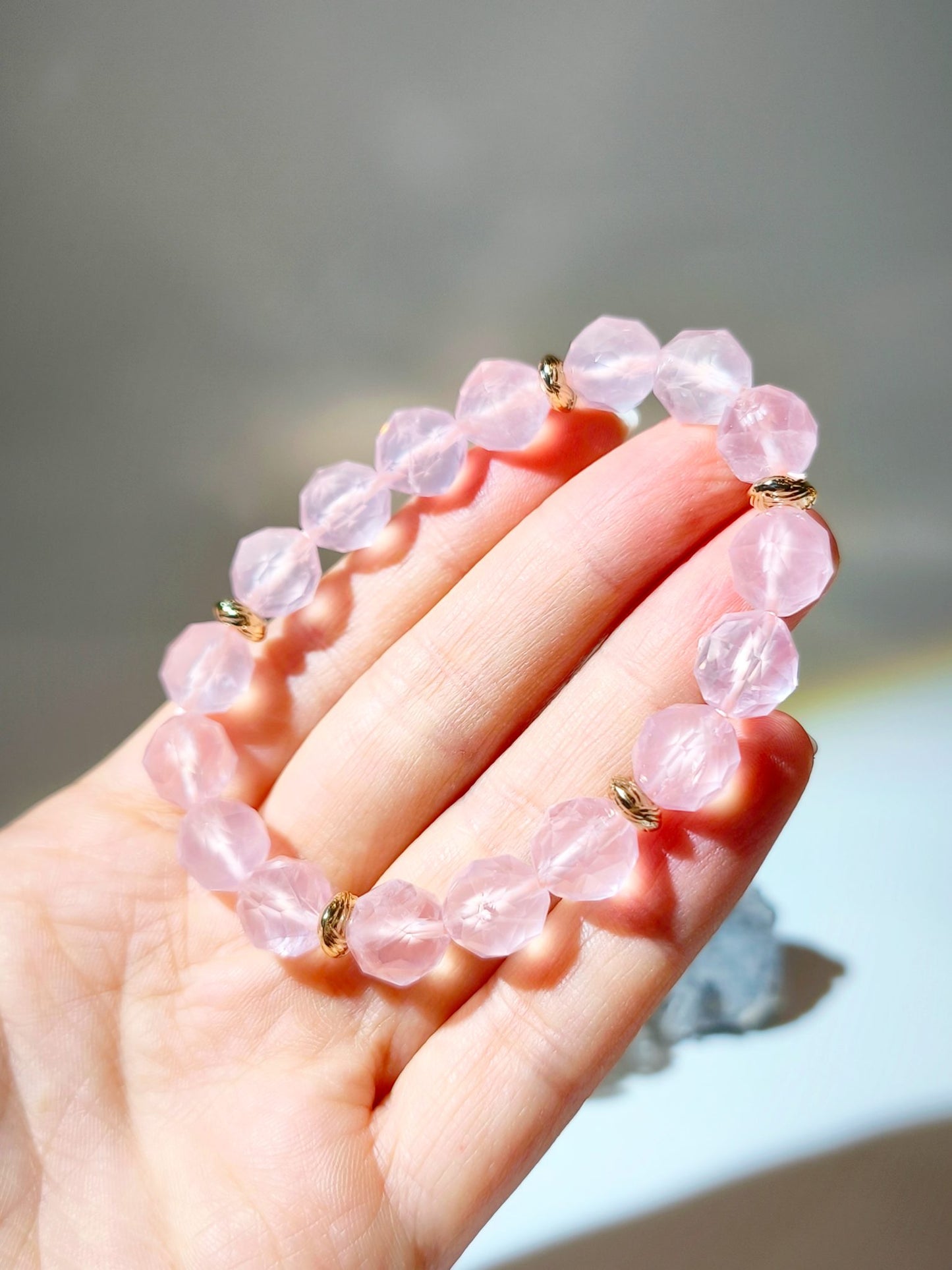 namu crystal 南無水晶 粉晶 星切粉晶 starcut Rose quartz bracelet 招桃花 增加人緣 純净能量 芙蓉粉晶 慕容粉晶