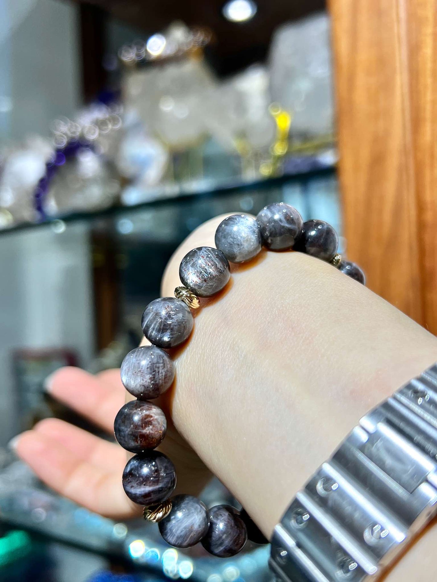 星輝骨幹 星輝骨幹手鏈 香港水晶店 黑色水晶 水晶手鏈 水晶手串 淨化負能量