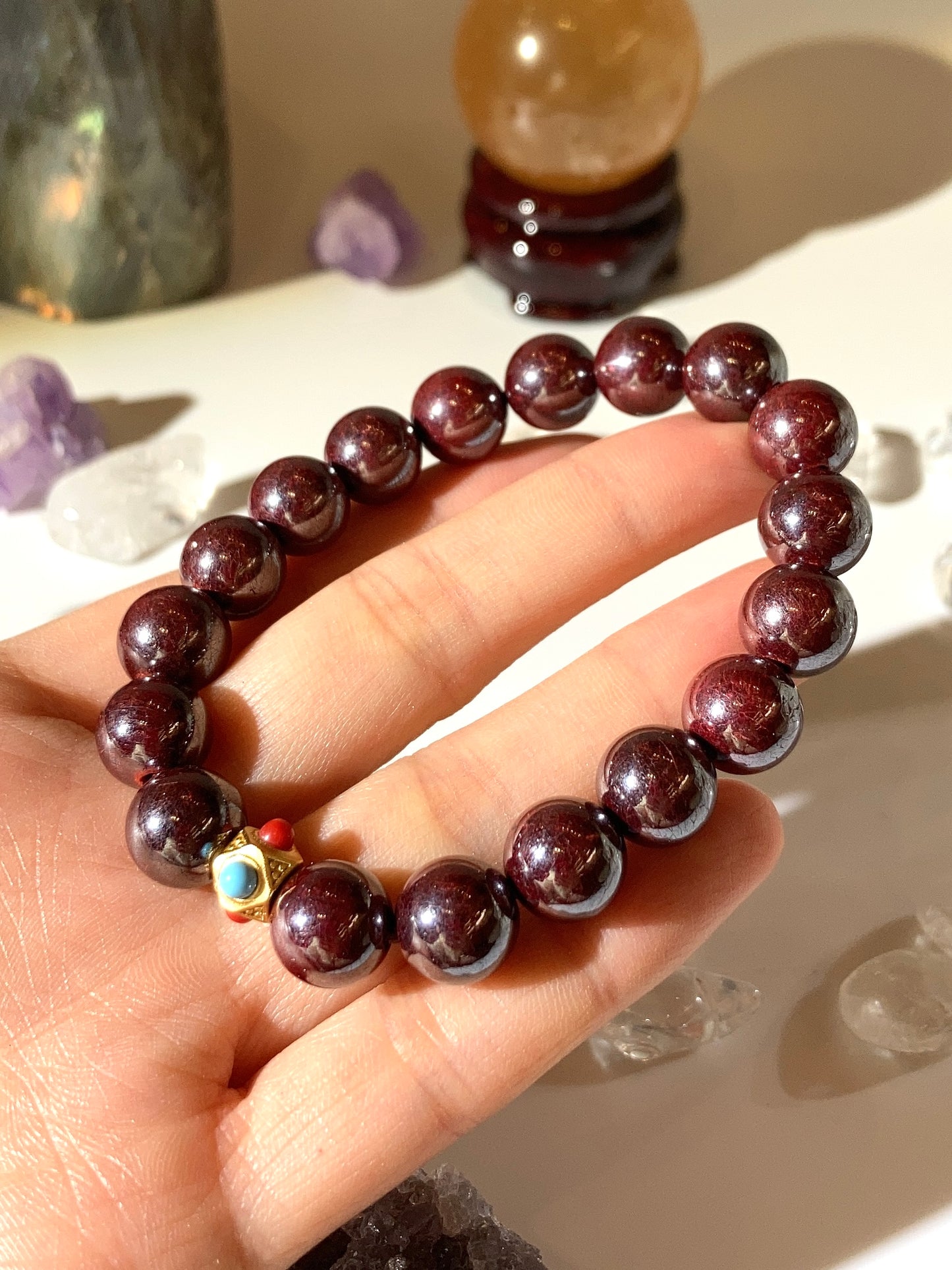 原礦硃砂手鍊 10mm