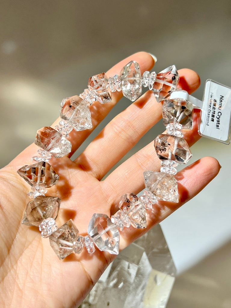 香檳金閃靈鑽手鏈