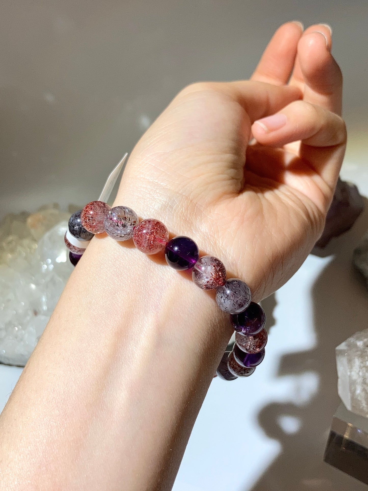 超級七手鍊 9.2mm (閃礦金草莓)