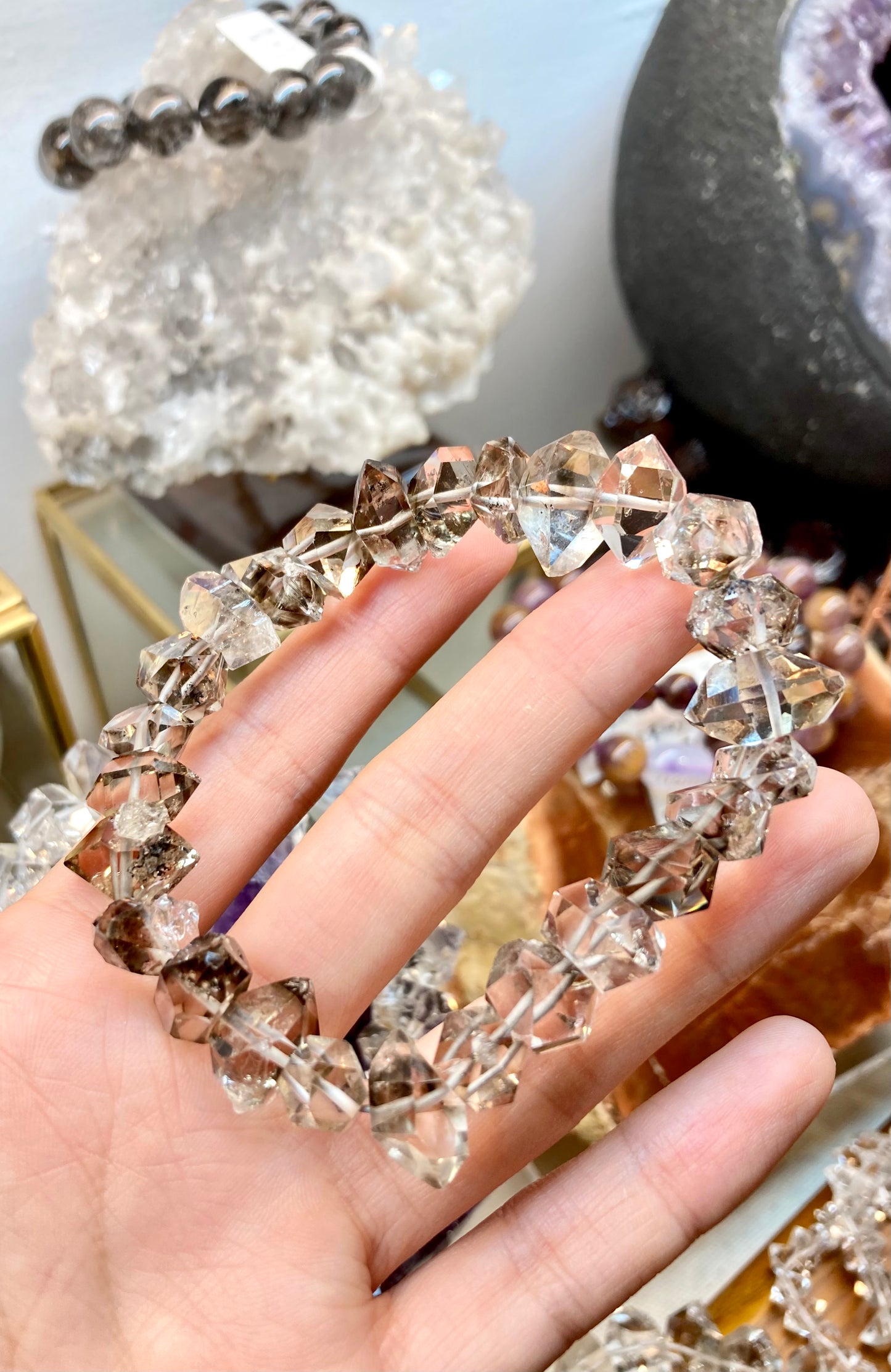 茶晶雙尖閃靈鑽