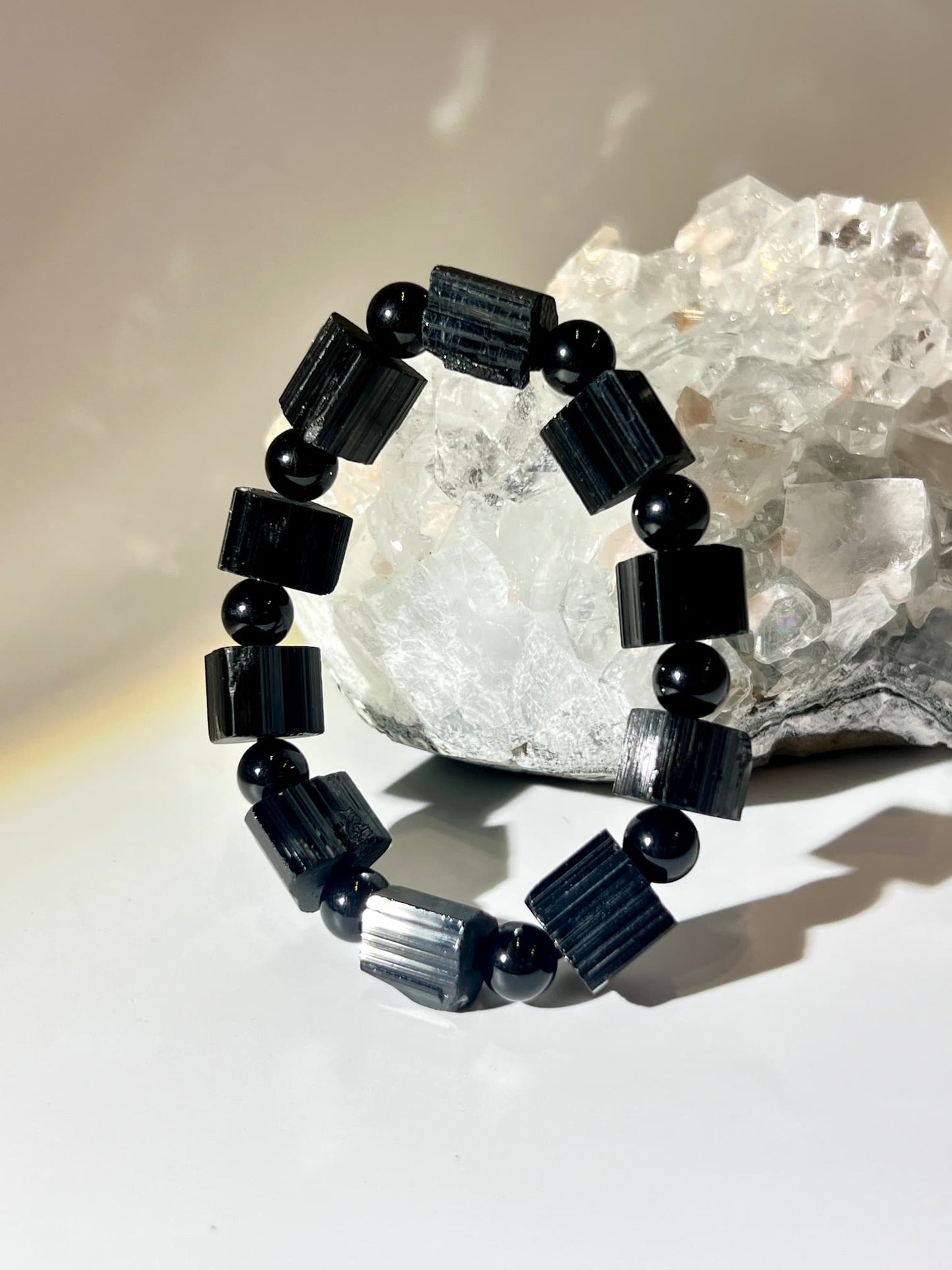 黑碧璽手串 Black Tourmalin 黑碧璽 南無水晶