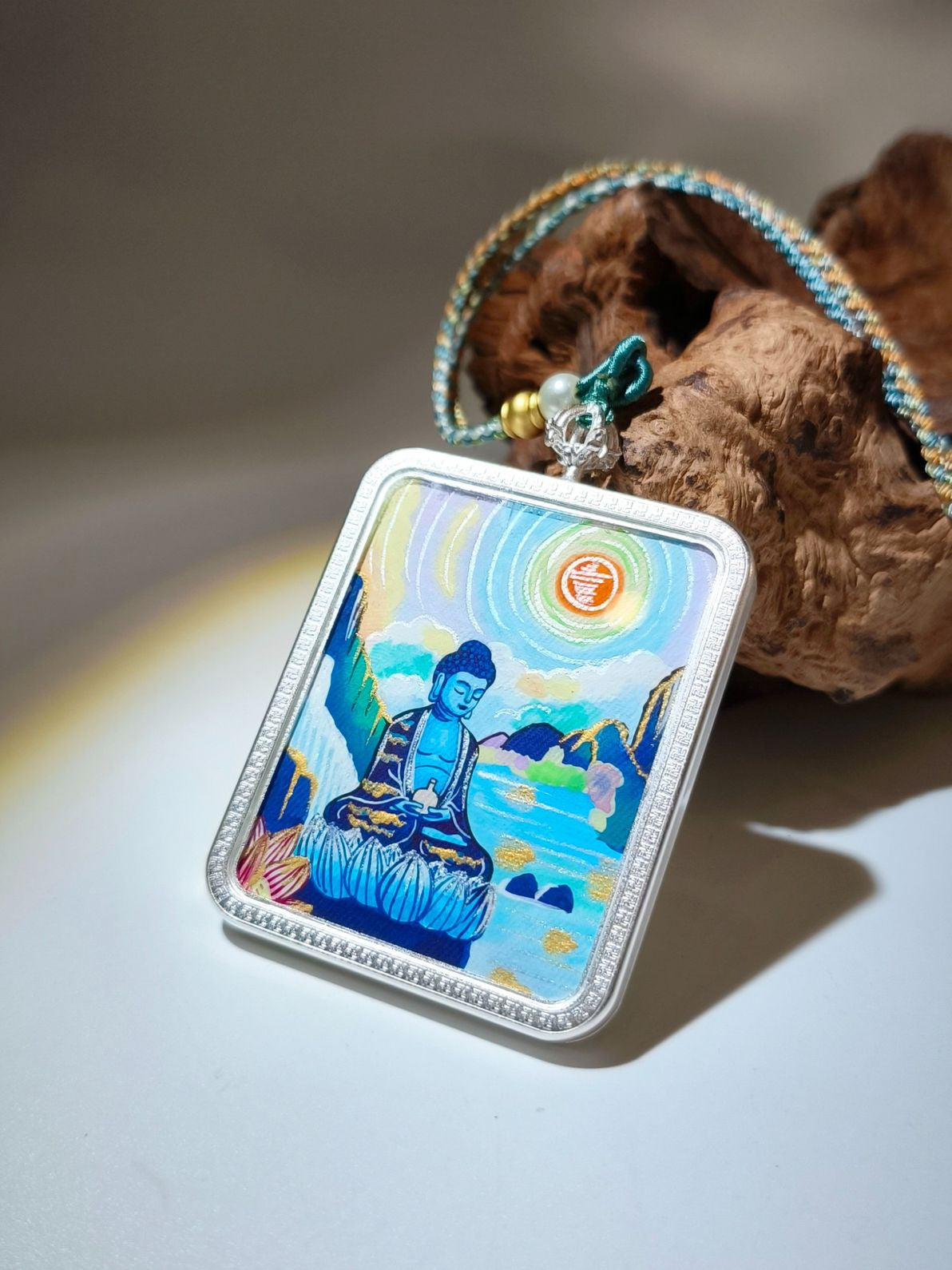 藍色藥師佛唐卡 Bhaisajyaguru 唐卡 西藏唐卡 手繪唐卡