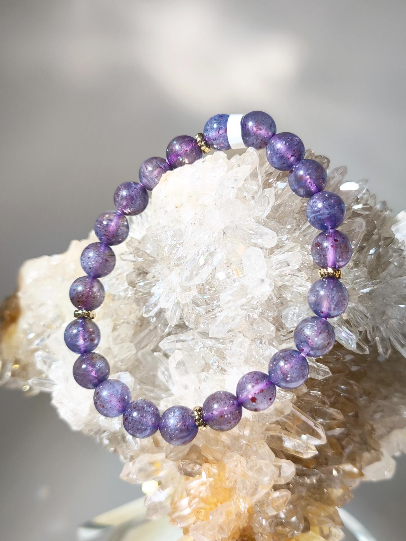 Cordierite 血滴堇青石 堇青石 namucrystal 堇青石手串 堇青石功效 手串定制 海底輪手串 喉輪手串 事業突破