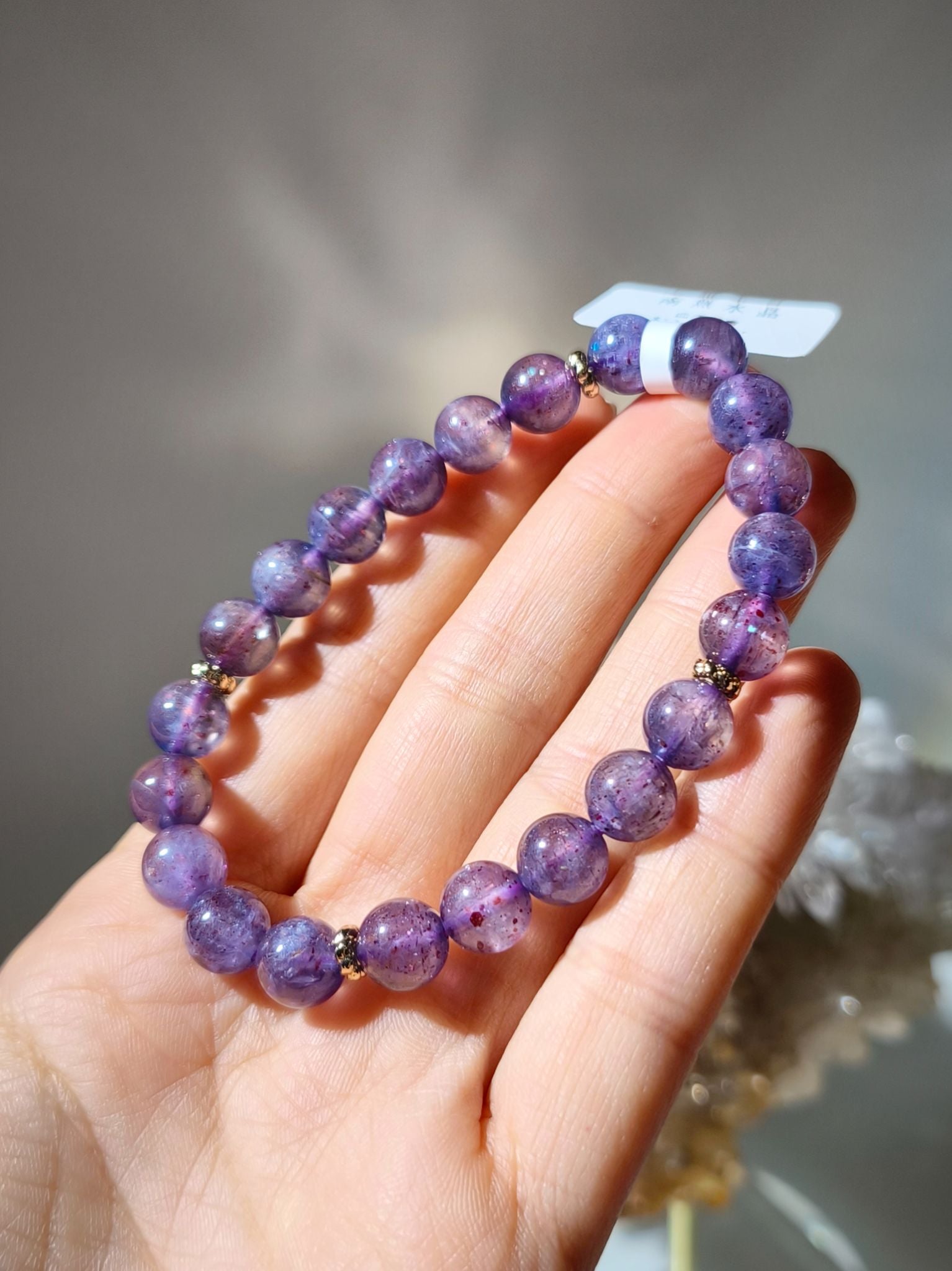 Cordierite 血滴堇青石 堇青石 namucrystal 堇青石手串 堇青石功效 手串定制 海底輪手串 喉輪手串 人際關係功效