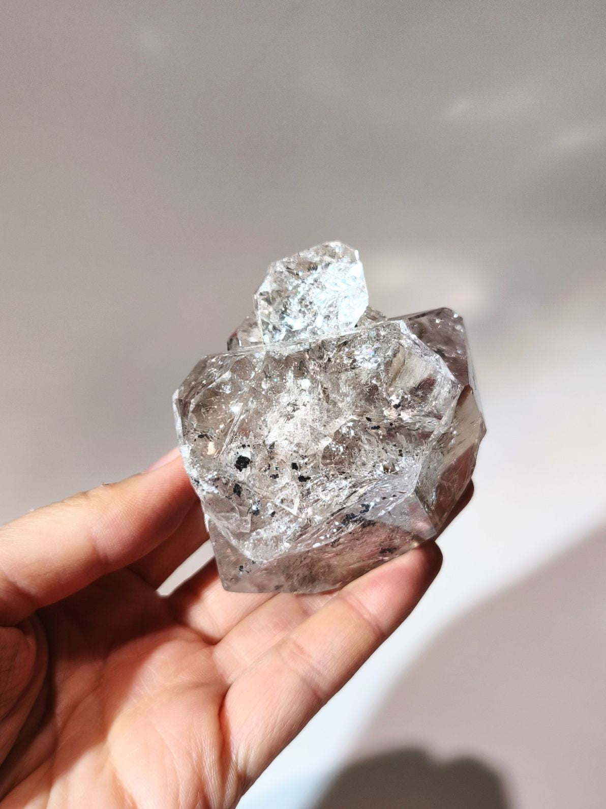 閃靈鑽 Herkimer Diamond 共生閃靈鑽bb 閃靈鑽功效 什麽是閃靈鑽 namucrystal 閃靈鑽淨化 閃靈鑽能量 閃靈鑽清透多彩
