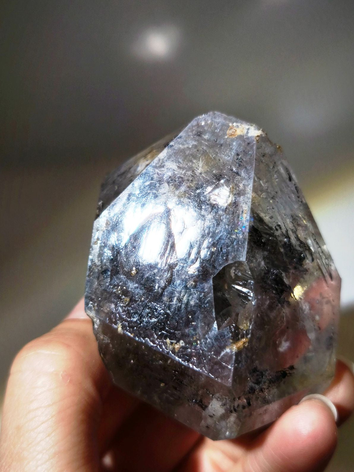 黑閃靈鑽 閃靈鑽 Herkimer Diamond 什麽是閃靈鑽石 namucrystal 閃靈鑽資料庫
