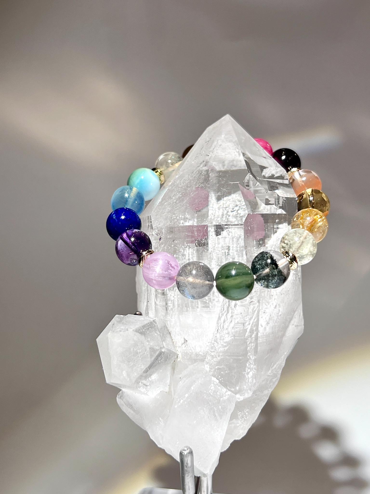 Himalayan Quartz natural crystal point 透白白水晶晶柱與清晰原石結構