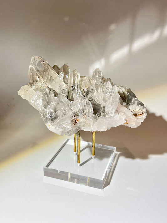 巴西列姆利亞水晶簇極致閃透晶體