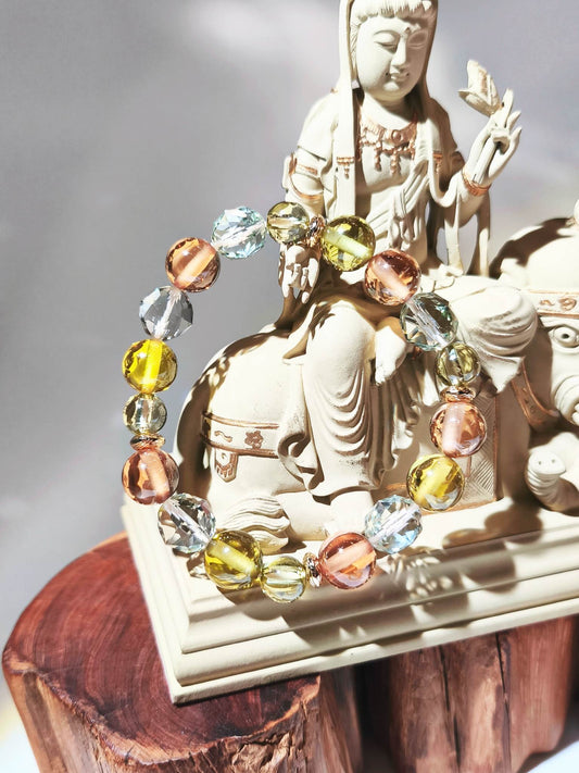 金色水龍珠 水龍珠 香港水龍珠 水龍珠手串 水龍珠功效 什麼是水龍珠 黃水龍珠 香檳金水龍珠 黃水晶 黃晶 黃色水晶