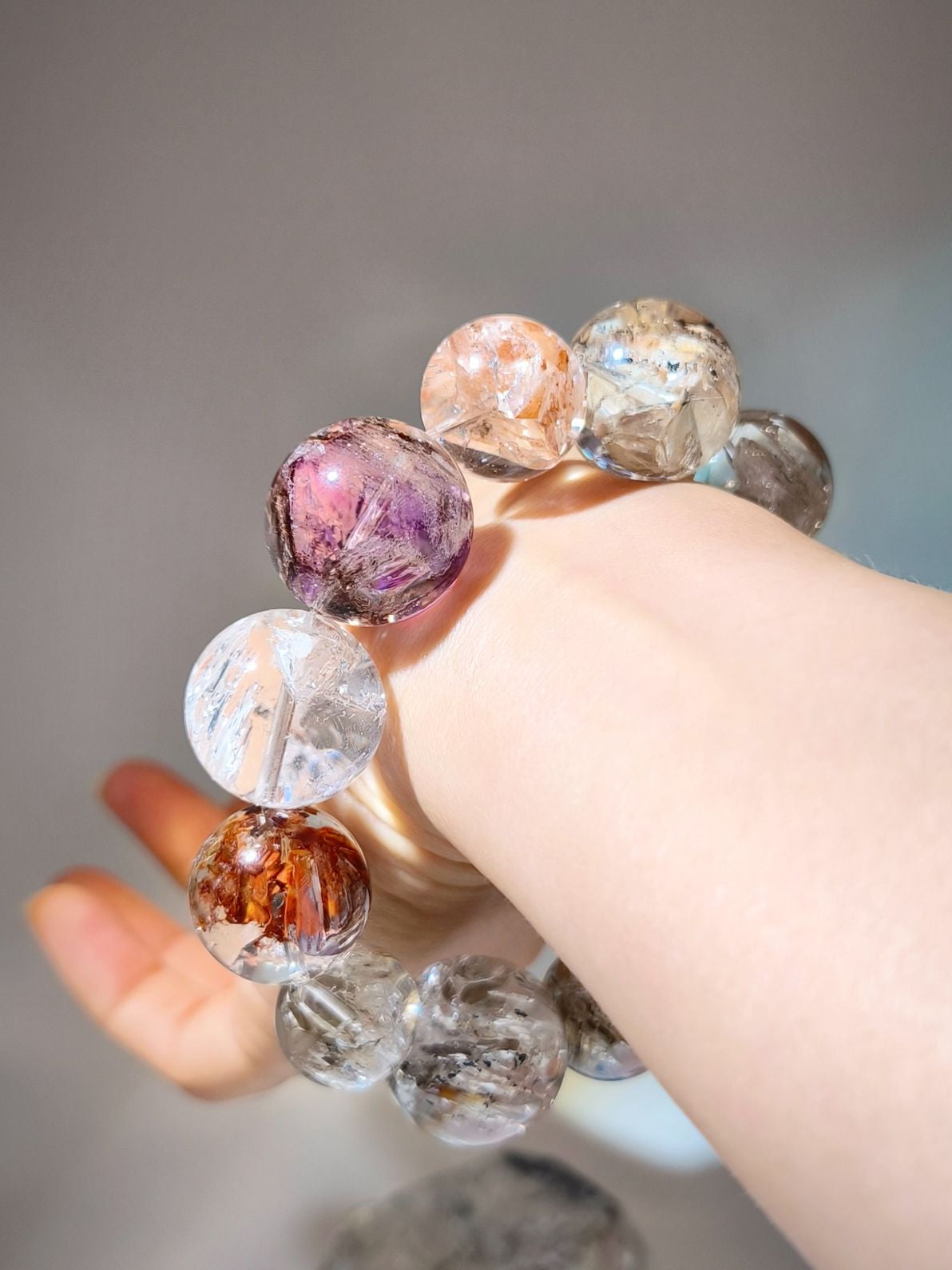 Skeletal Fenster Bracelet 定制骸骨水晶手串 南無水晶 骸骨水晶是什麽 骸骨水晶功效 紫晶