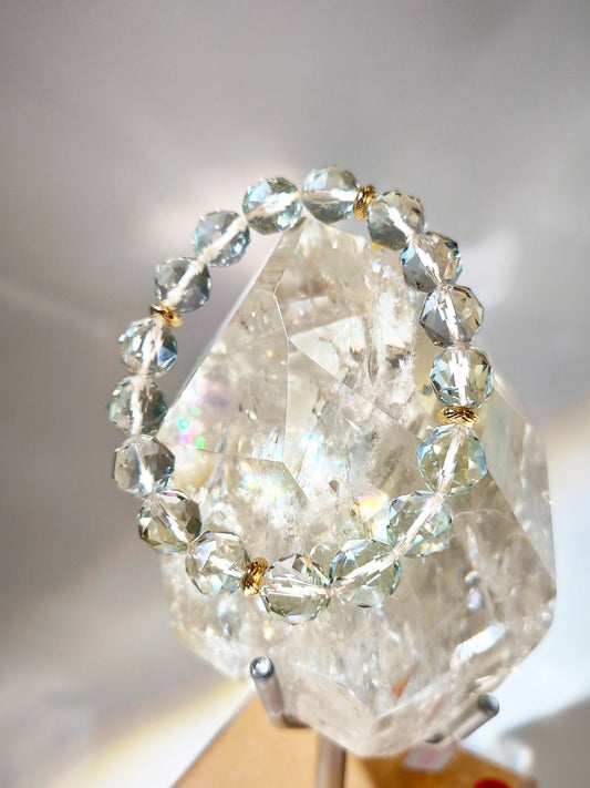 薄荷綠阿魯沙 日長石 金太陽 金陽石 七輪水晶 臍輪 心輪 sun stone 人際關係 溝通技巧