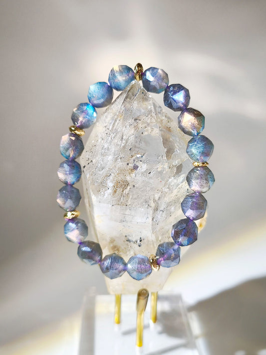 紫拉長 紫拉長水晶 灰月亮 拉長石 Labradorite 拉長石功效 拉長石手鏈 桃花水晶 人緣水晶 姻緣水晶 愛情水晶 紫色水晶 紫水晶 紫色拉長石