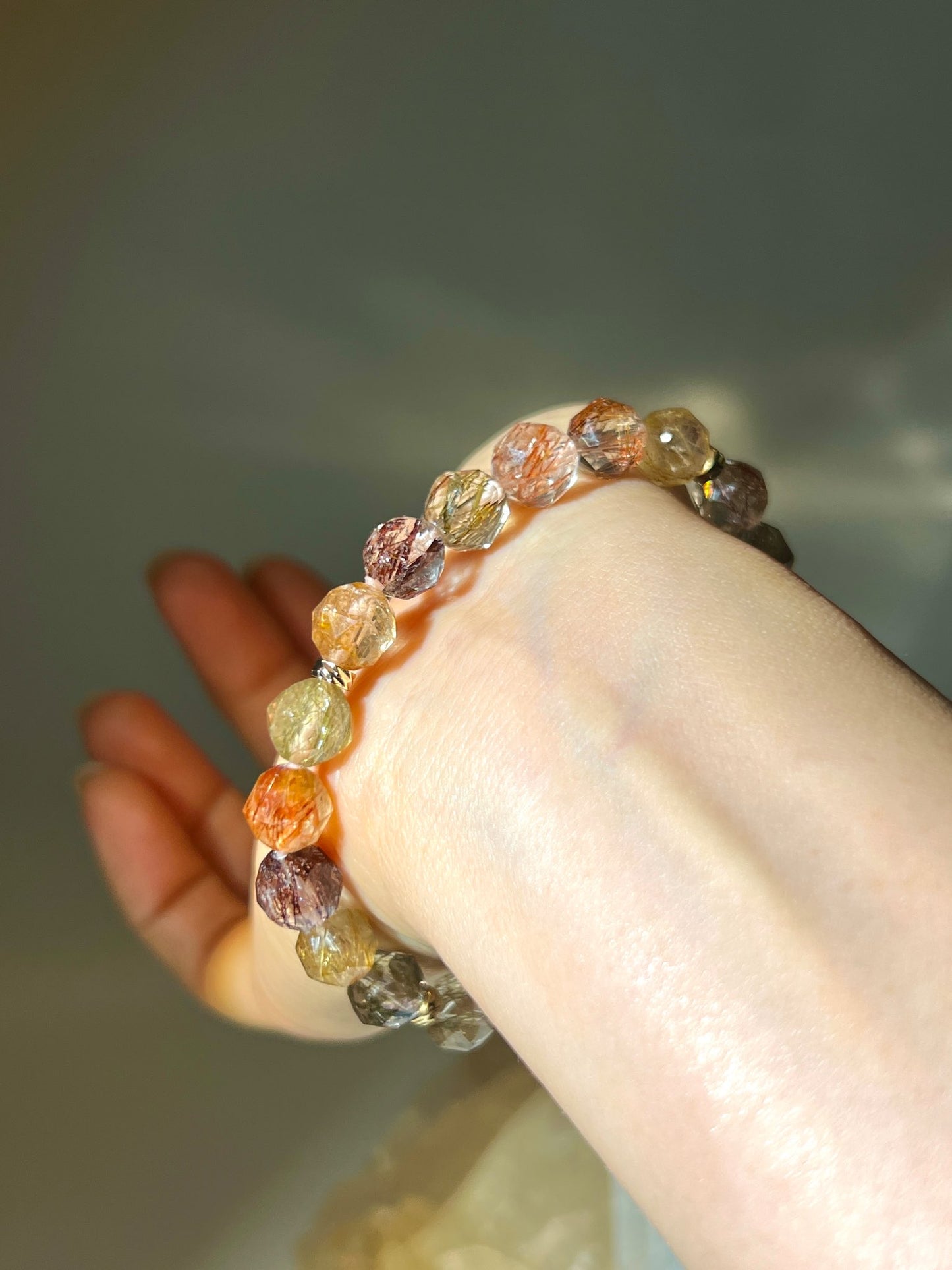 彩髮晶手鏈 金髮晶有什麼功效 銅髮晶有什麼功效 髮晶 金髮晶 銅髮晶 rutilated quartz bracelet