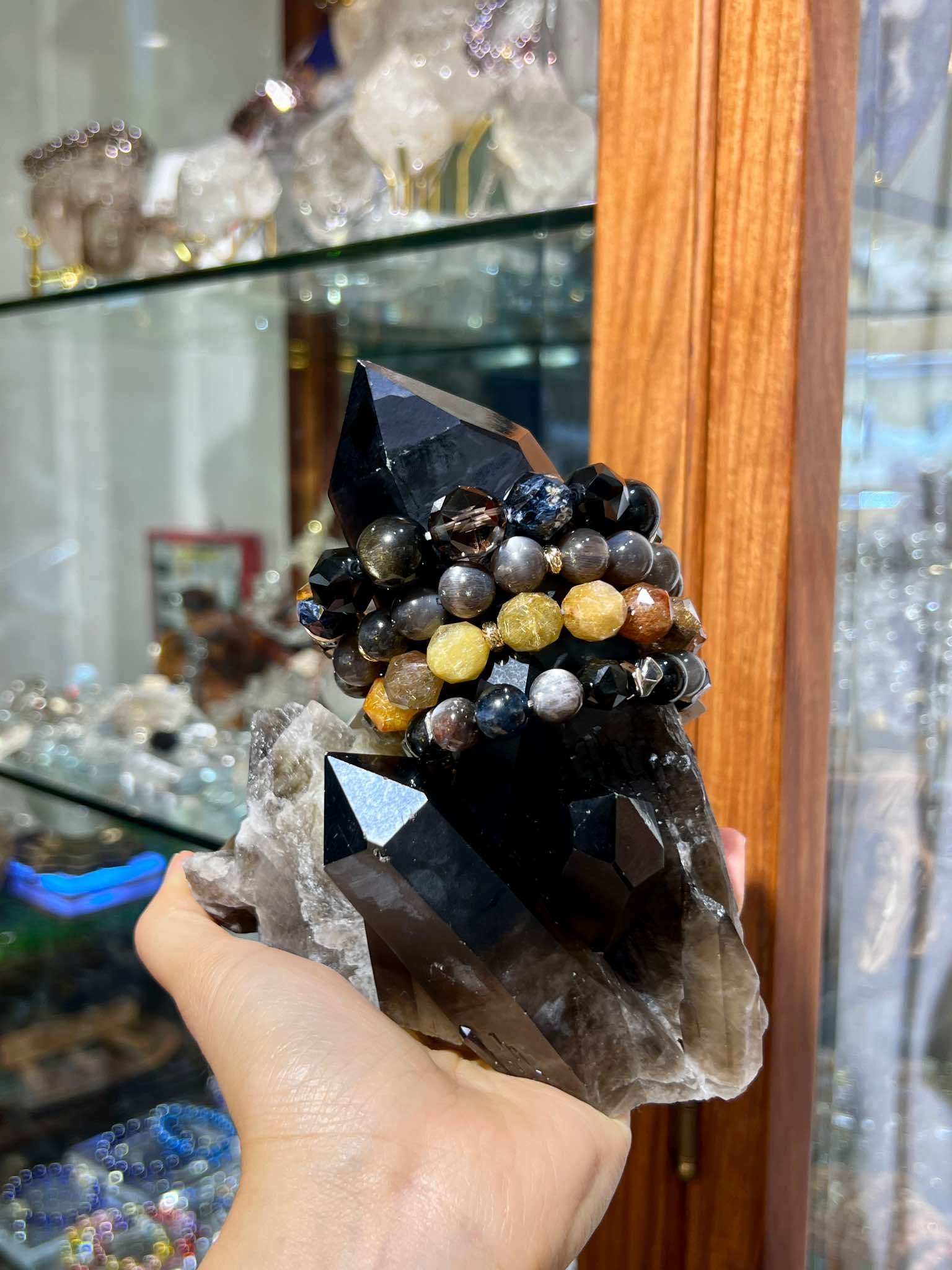 黑晶簇 茶晶簇 煙晶簇 黑水晶 黑色水晶 水晶原石 黑水晶簇 香港水晶店