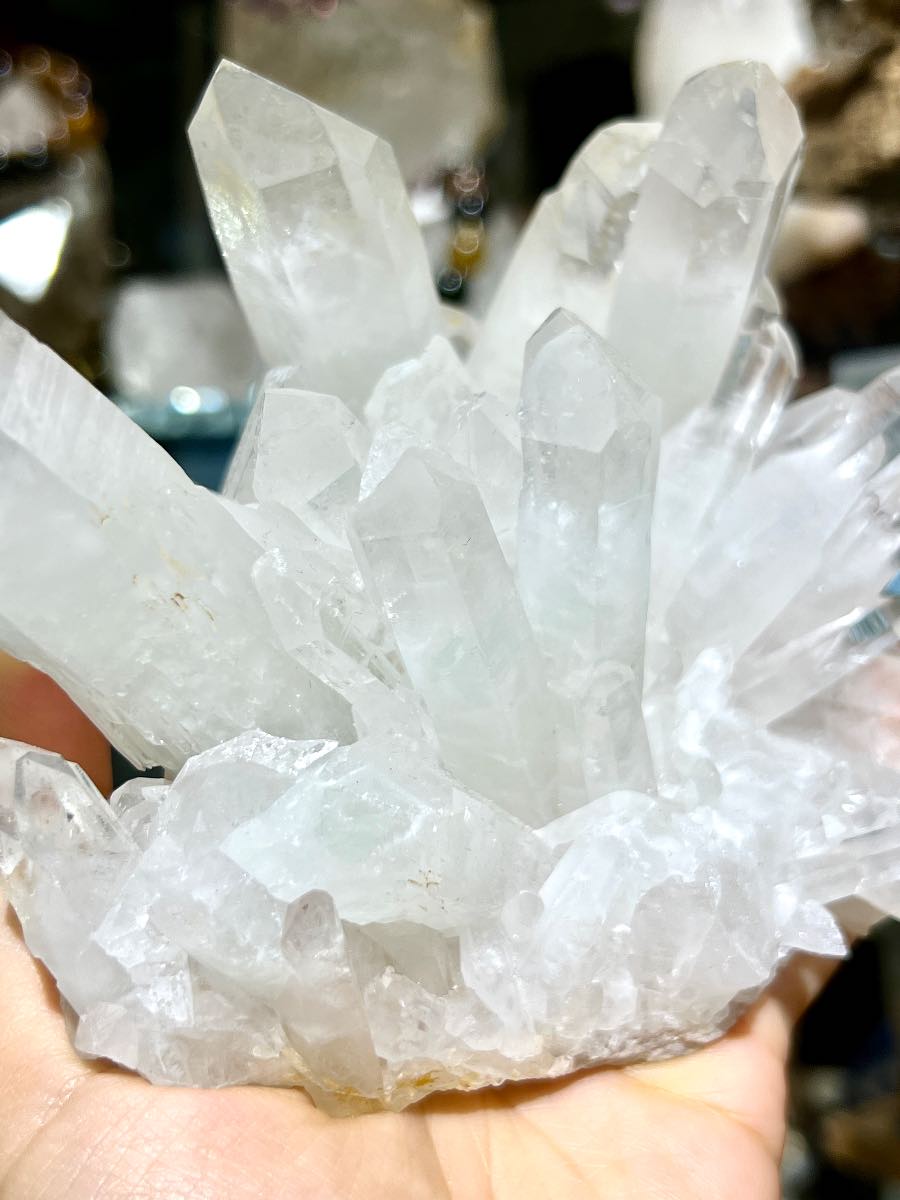 翠幽靈晶簇 翠幽靈 白水晶 白晶簇