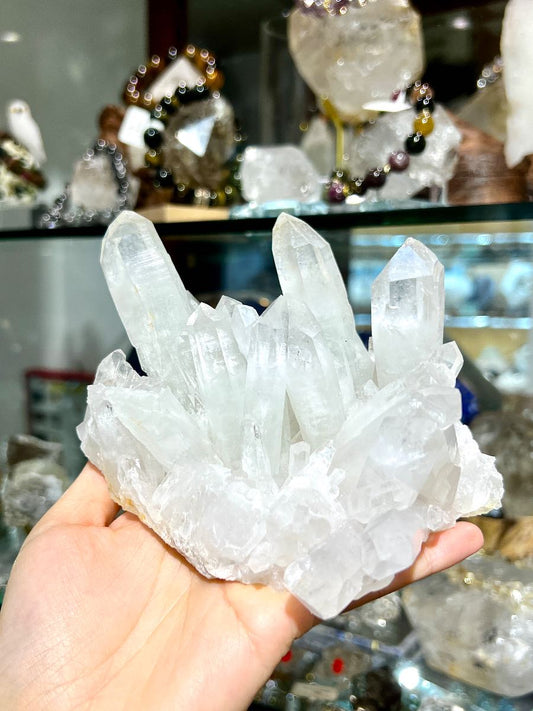 翠幽靈白水晶 白晶簇 幽靈水晶 白水晶淨化