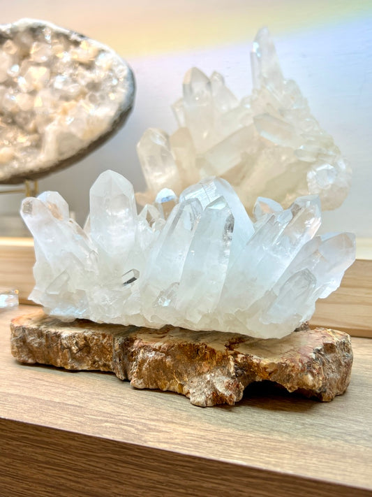 翠幽靈白晶簇