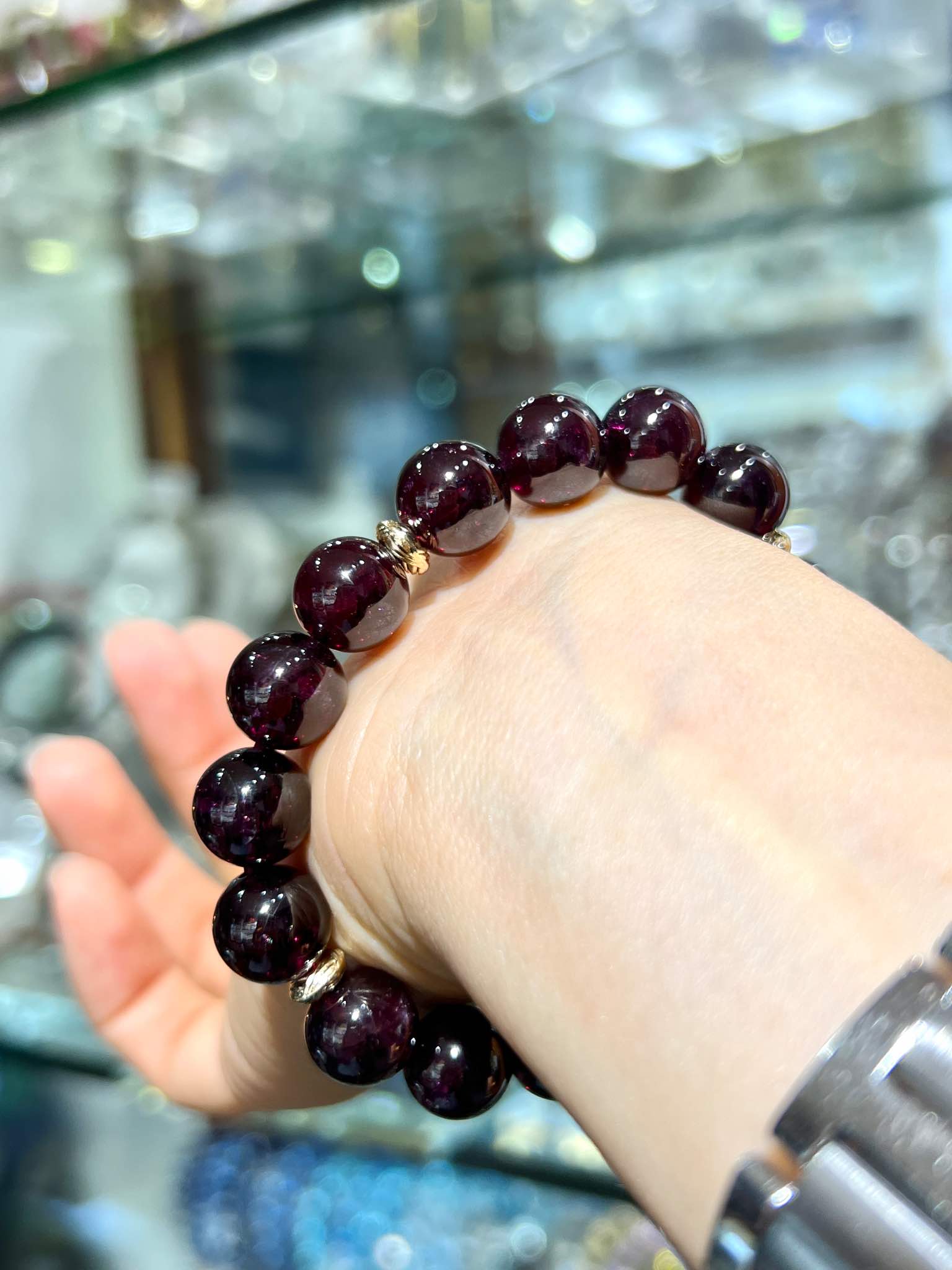 石榴石8mm 酒紅石榴石8mm - iJ-Crystal 水晶飾品網店