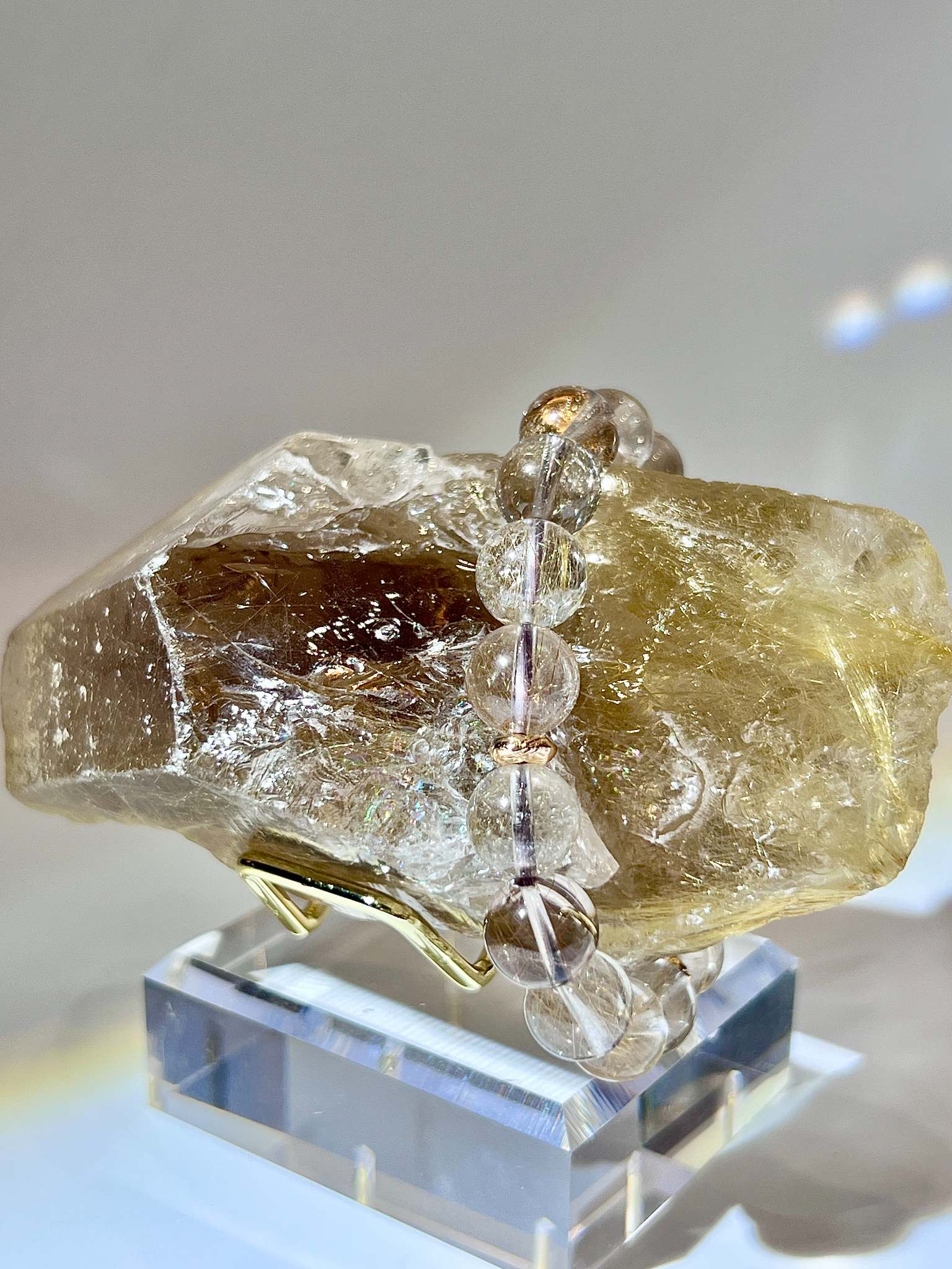 高品質金髮晶原石孤品全貌展示 Namu Crystal 專屬拍攝