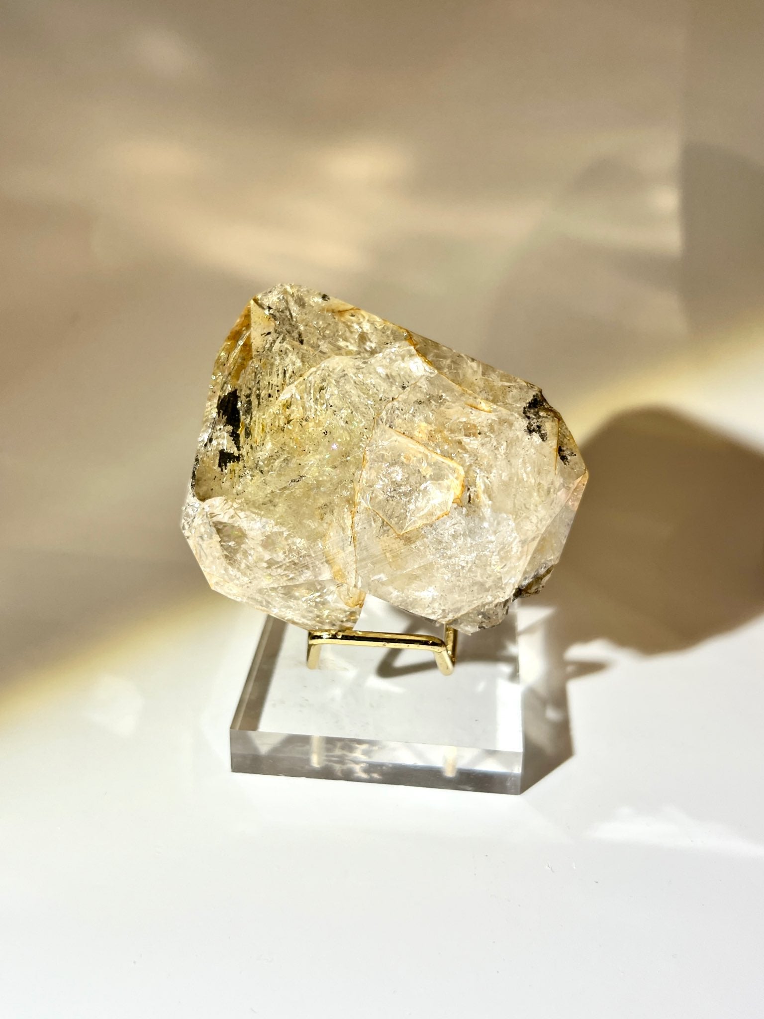 Golden Healer Herkimer Diamond 大型天然閃靈鑽標本
